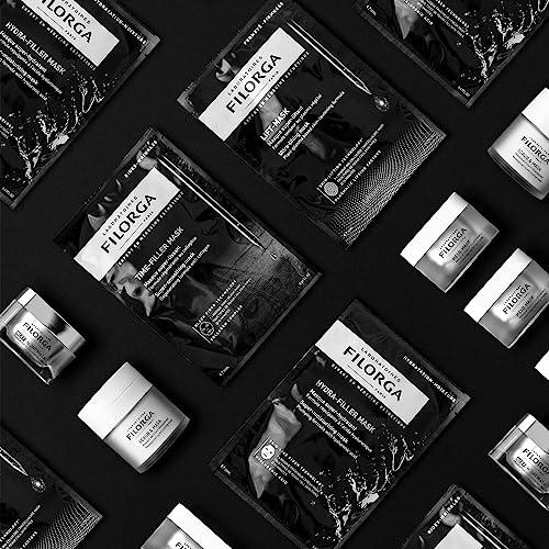 Filorga Filorga Time-Filler Super Smoothing Face Mask, Sheet Mask Soaked in Renewing Serum with Collagen and Polysaccharides For Visibly Smoother Skin in 15 Minutes, Hydrating Facial Treatment, .67 fl. oz.