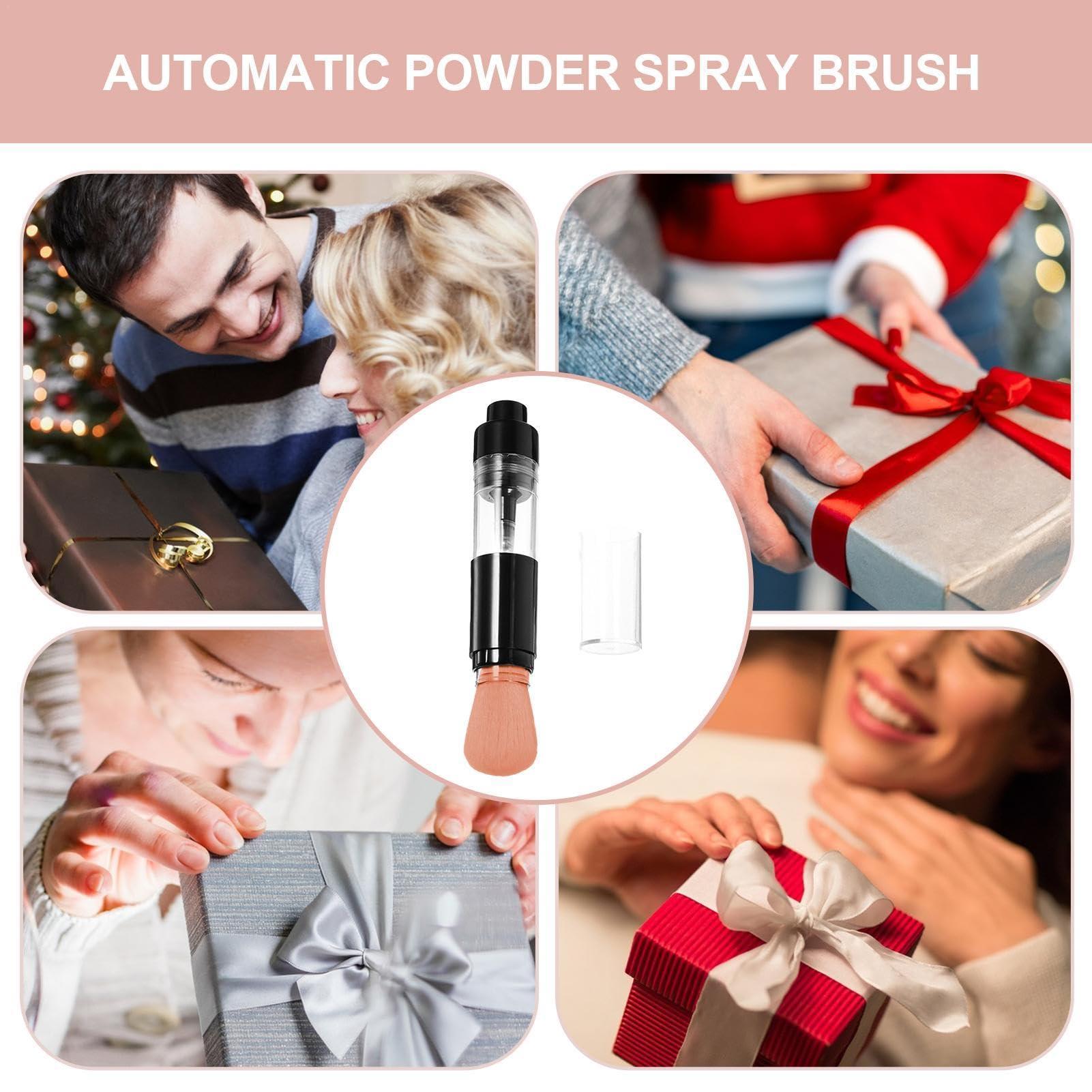 Generic Refillable Powder Brush, Refillable Powder Brush for Loose Powder, Soft Bristles Retractable Makeup Powder Brush, Portable Travel Powder Brush for Makeup Beginners Beauty Lovers