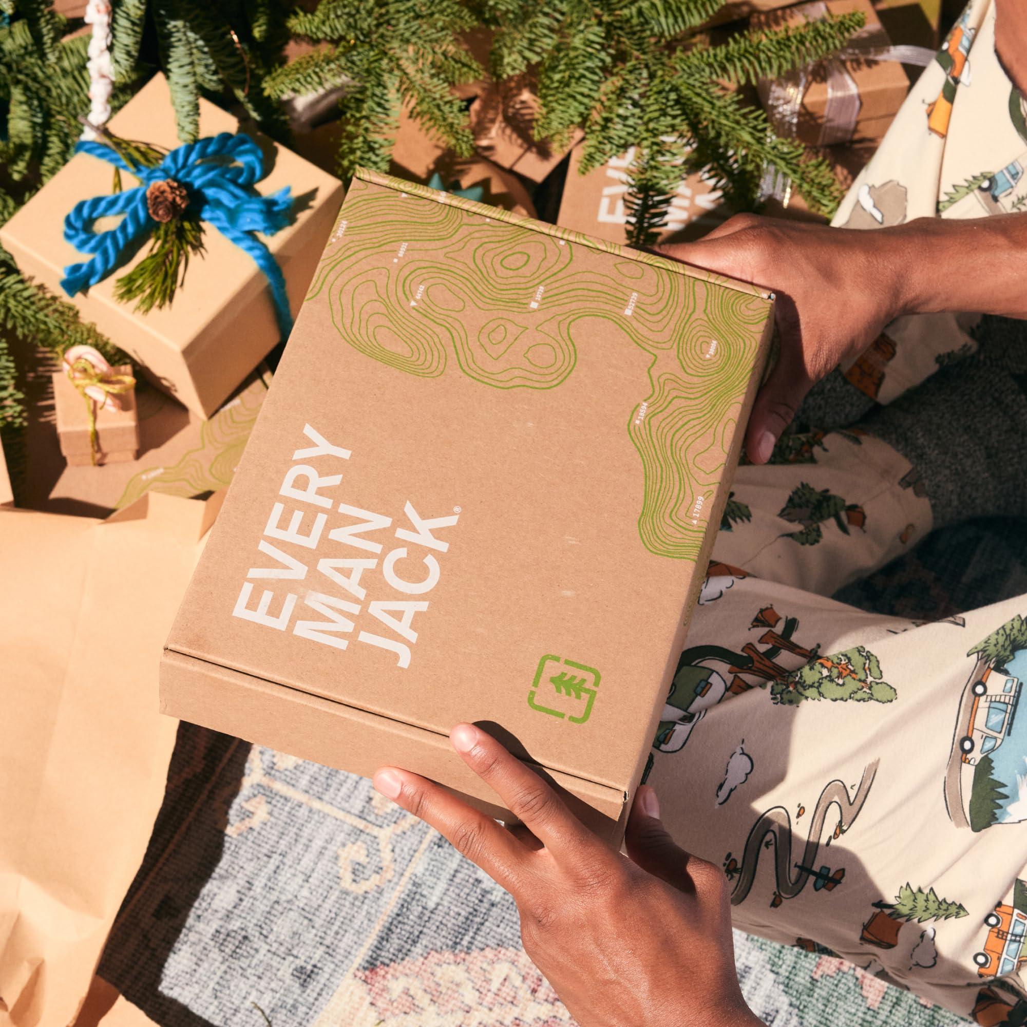 Every Man Jack Every Man Jack Mens Coastal Moss Bath and Body Gift Set with Clean Ingredients & A Vetiver and Spicy Citrus Scent - Round Out His Routine with Body Wash, 2-in-1 Shampoo, Deodorant & Face Wash