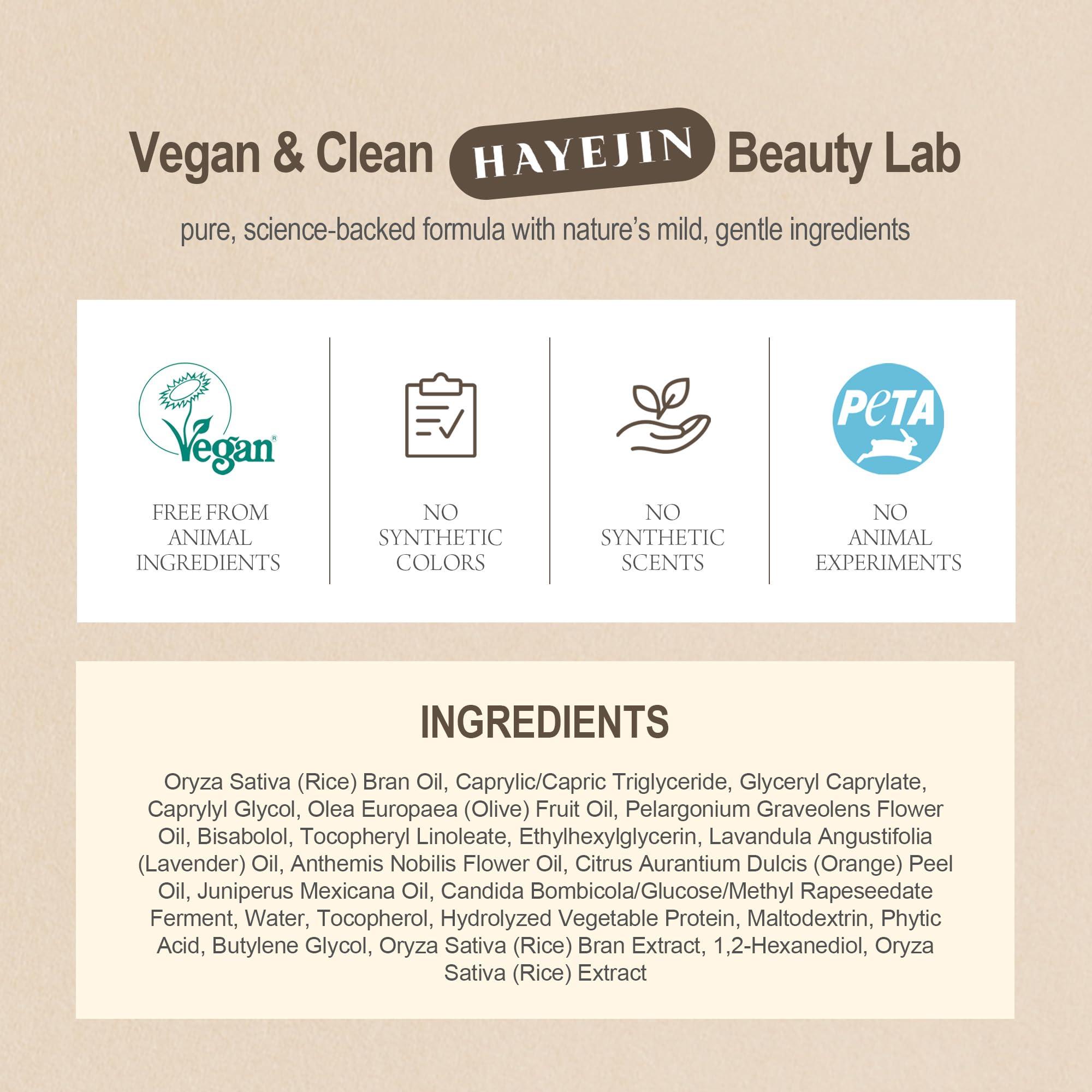 HAYEJIN HAYEJIN Rice Bran Oil for Body | Moisturizing Body Oil For Men & Women | Hydrating Body Oil w/Fermented Rice Bran Oil for Skin | Refreshing Body Oil for Dry Skin 6.76 Fl Oz