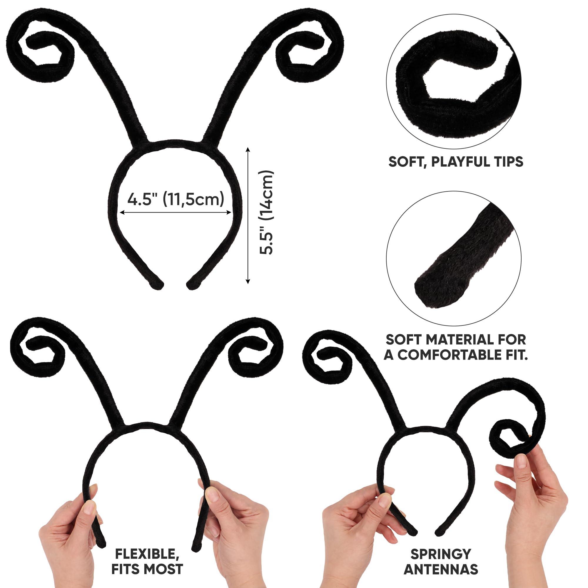 Funcredible Funcredible Bug Antenna Headband and Bug Glasses - Moth Halloween Costume - Mothman Costume - Insect Bug Costume Accessories for Adult and Kids