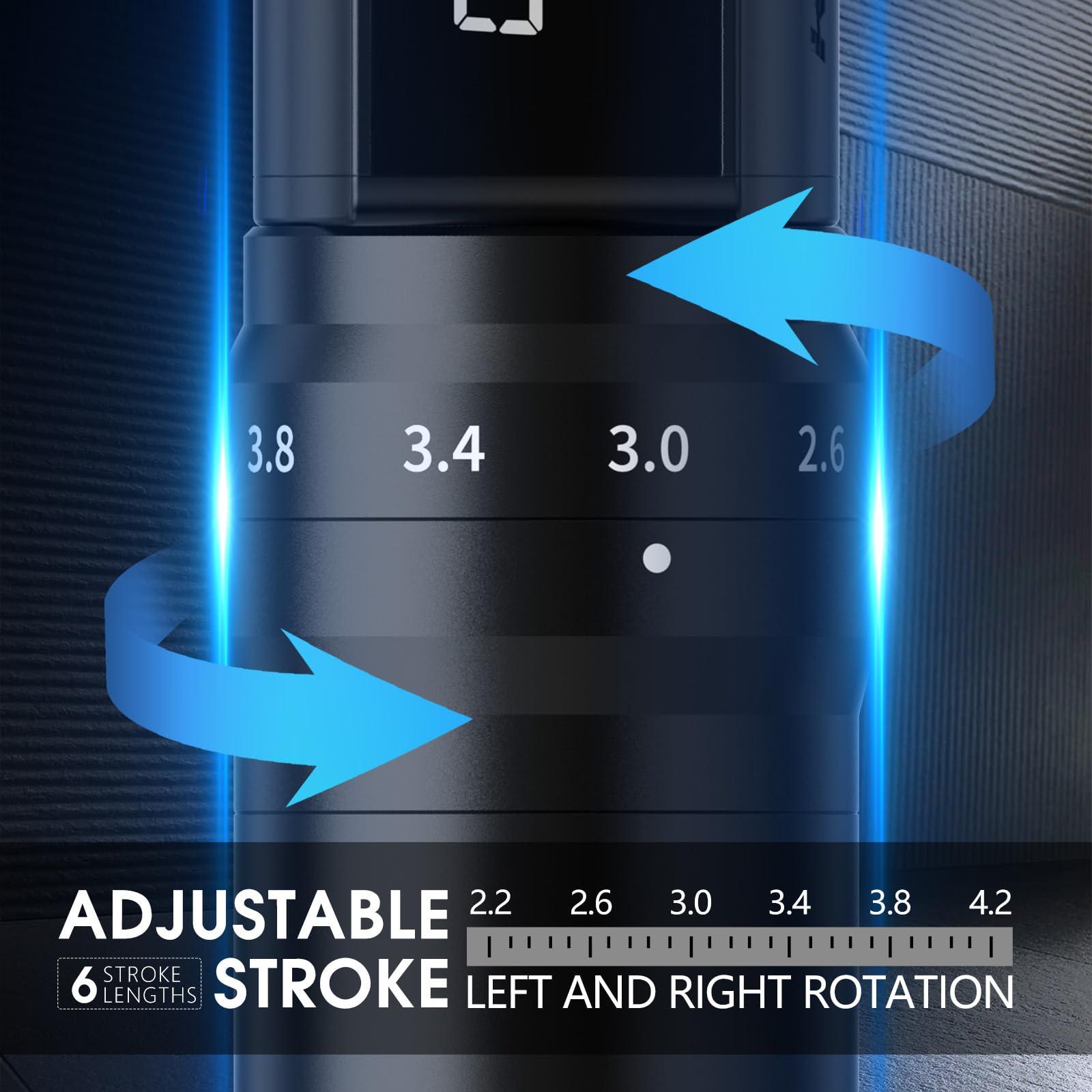 Kiss of Dragon Tattoo Gun Wireless tattoo machine, 2400mAh Rotary Tattoo Machine with 6 stroke length Options, Pro Tattoo Guns with Motor Power reliable for all kinds of needles, ink-Kiss of Dragon