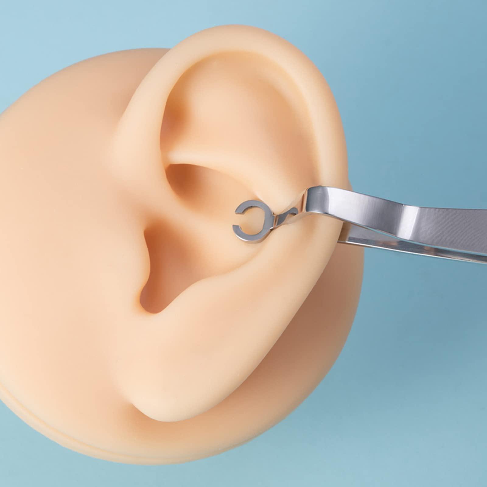 YZYDF YZYDF Body Piercing Tool Body Piercing Forceps Ear Piercing Clamp Piercing Tool Stainless Steel Material Ear Piercing Plier, As Picture Shows