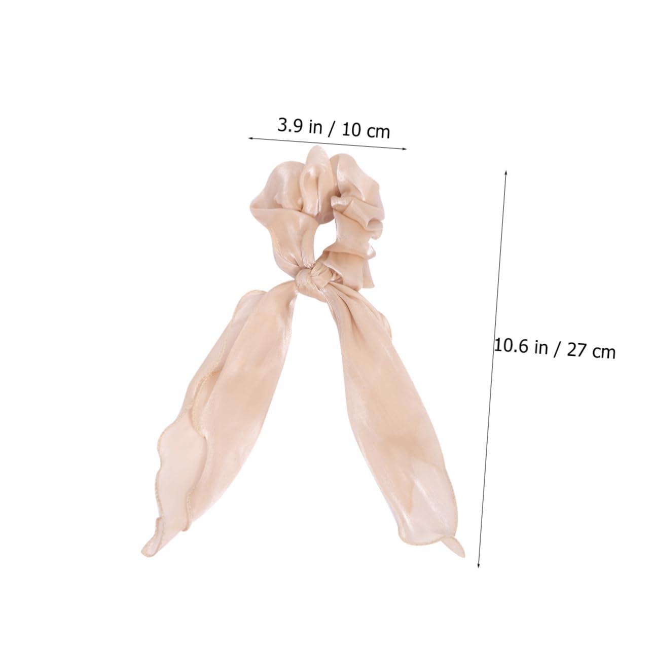 NOLITOY NOLITOY 6 Pcs Hair Rope Bows Silk Ribbon Bridal Hair Bow Veil Bead Hair Band Bow for Hair Red Hair Ribbon Ribbons Hairbands Women Barrettes Silk Hair Ties Ponytail Holder Cloth Hair Tie