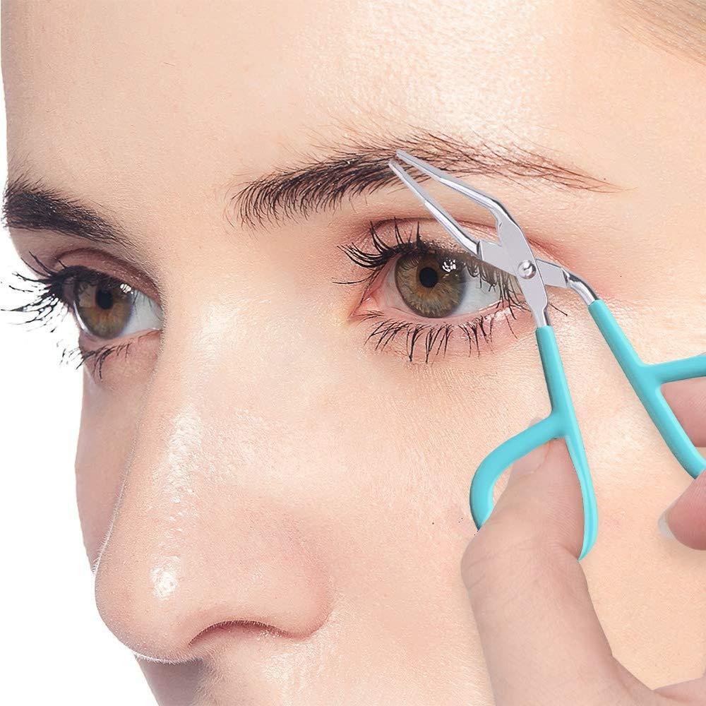 PiggyArt Eyebrow Tweezers, 3 Pack Stainless Steel Scissors Handle Tweezers Clip Eyebrow Remover Brow Shape Grooming Tools (3 Pcs Mixing)