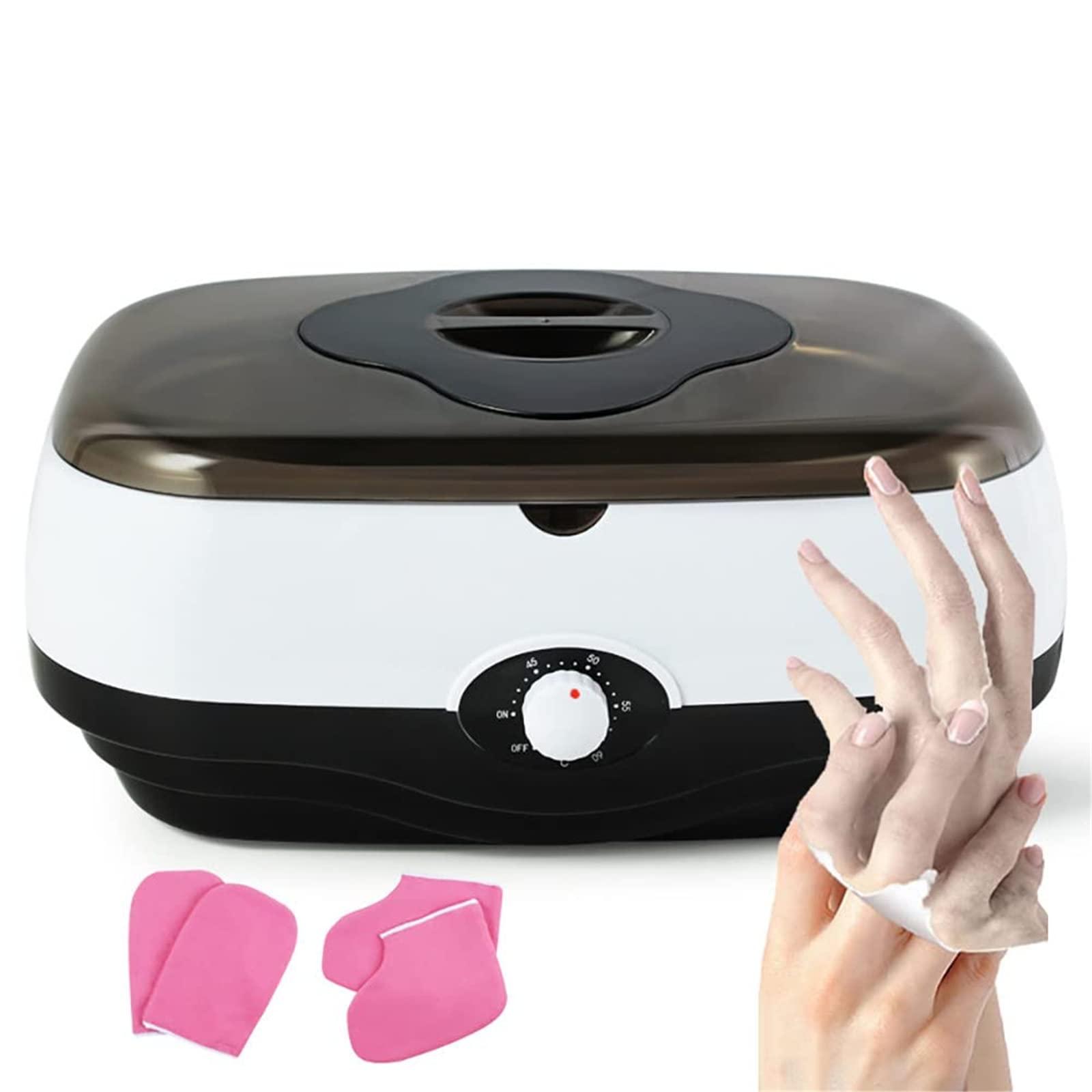 Jrcfnss Jrcfnss Paraffin Wax Machine for Hand Foot, 4L High Capacity Paraffin Wax Warmer Wax Heater, 0-60 C Adjustable Paraffin Bath for Moisturise and Renew The Skin, Home Beauty Salon, Black