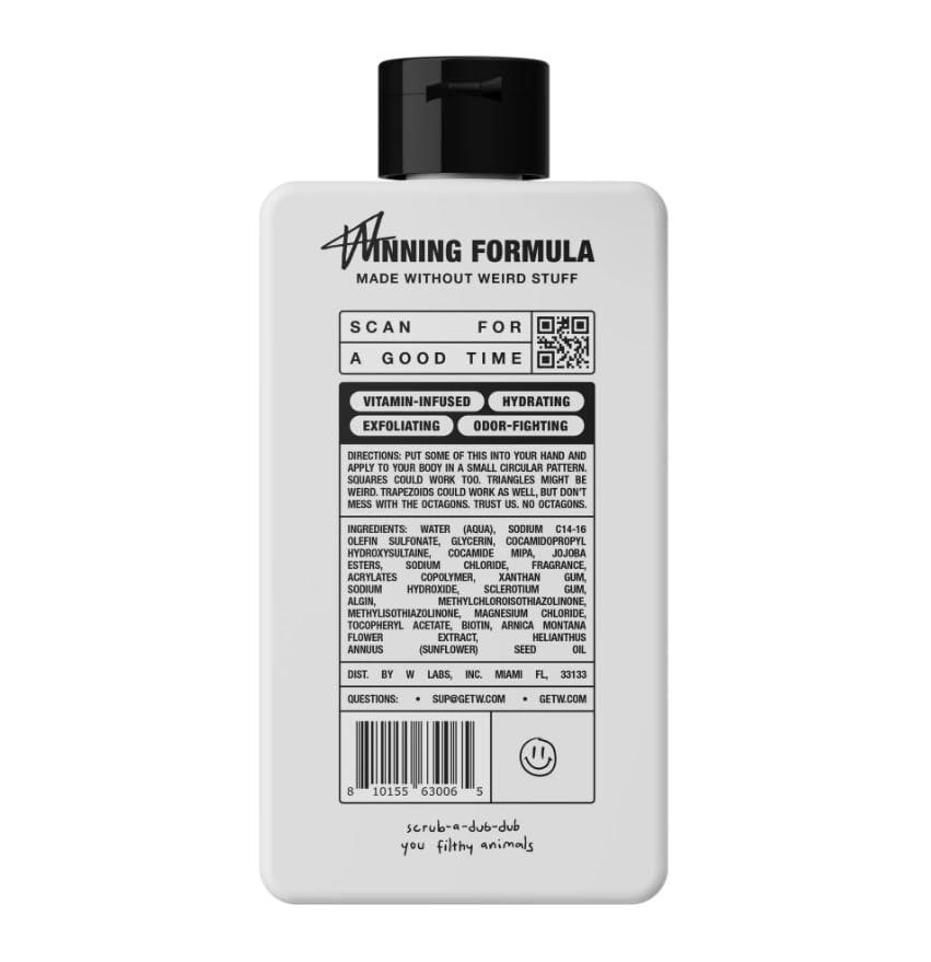 NinthAvenue Basics Body Wash - Exfoliating - Hydrating - Fresh Ice - 18 fl oz