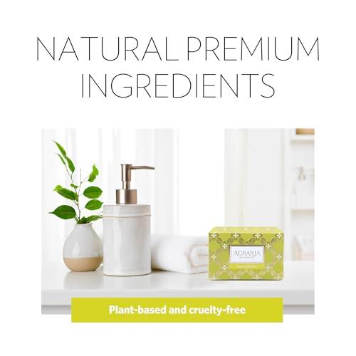 AGRARIA AGRARIA Luxury Bath Collection Lemon Verbena Bar Soap, Moisturizing Body Bar Soap, Shea Butter & Kukui Oil Bar Soap for Men and Women Gift Bundle