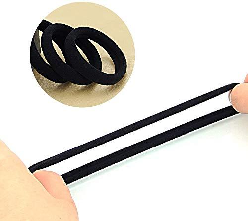 AnHua AnHua 10 Pcs Seamless Hair Bands Black Hair Bobbles Elastic Hairbands Seamless Hair Bands Fabric Ponytail Holder Tie Bands