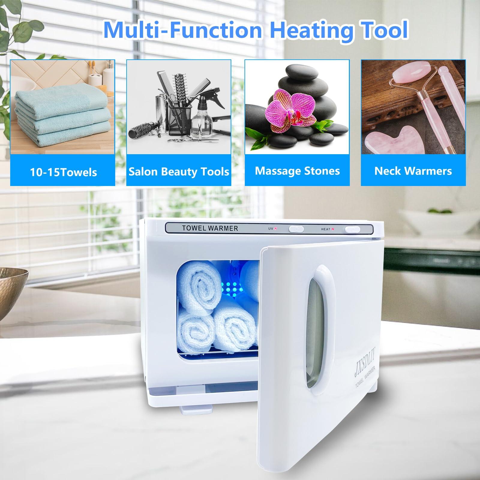 JXSDLIY JXSDLIY Hot Towel Warmer for Salon Beauty Bathroom Hot Towel Cabinet 2-in-1 Personal 8L Small Capacity owel Warmers Spa, Upgrade Fast Heating Towel Heater Towel Steamer (8L, White)