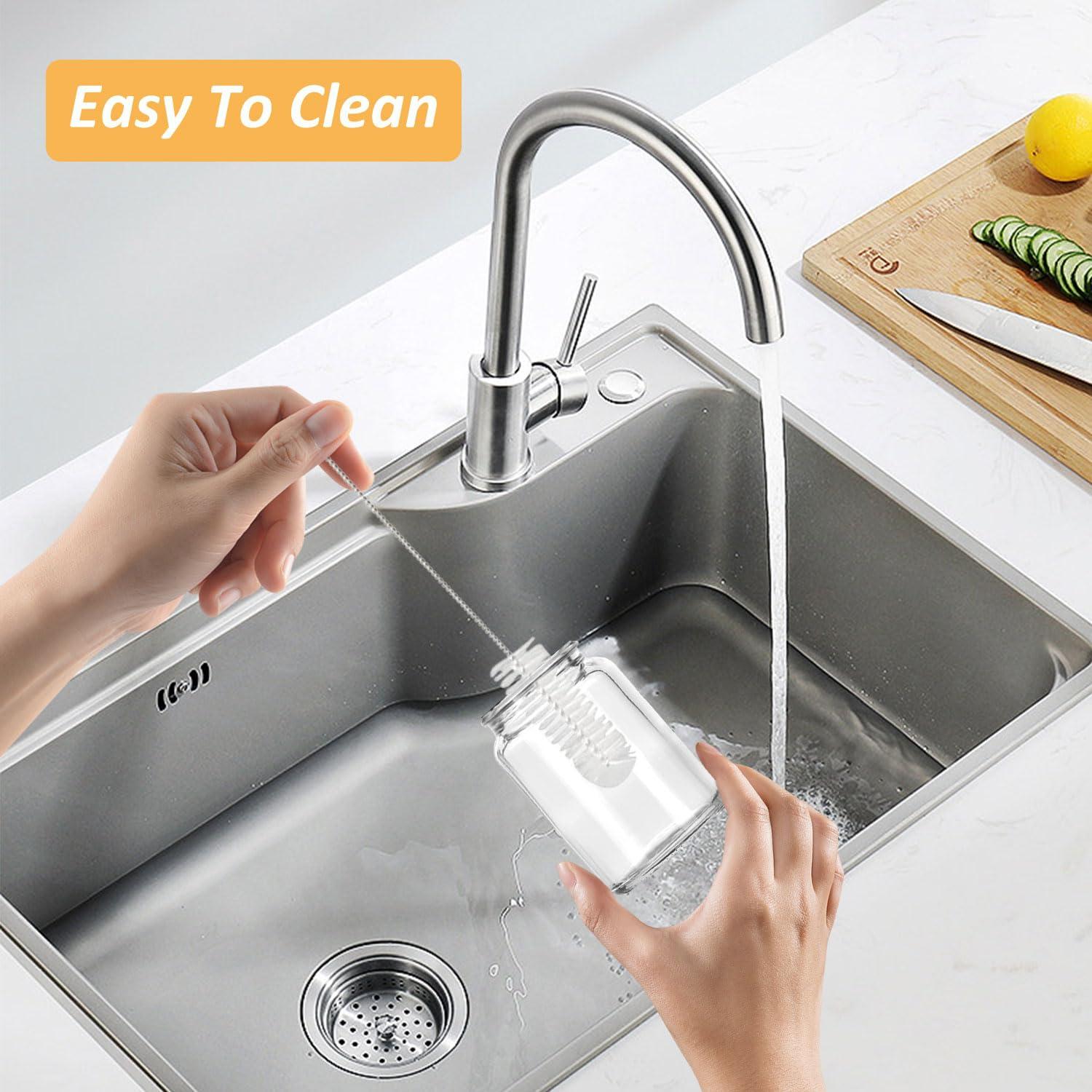 LANBEAUTIFY 2 oz Small Clear Glass Bottles with Lids - 12 Pcs Wide Mouth Shot Bottles with Caps for Ginger Shots, Juice, Potion, Liquids, Whiskey - Mini Travel Bottles with Funnels, Stickers (12PCS-Clear)