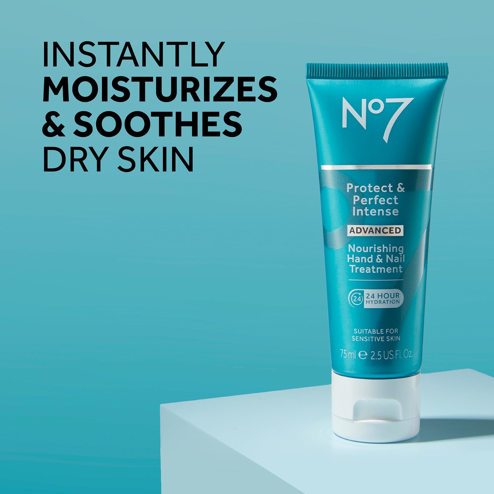 No7 No7 Protect & Perfect Intense Advanced Nourishing Hand and Nail Cream - Anti Aging Hand Cream with Vitamin B5 - Contains Matrixyl 3000+ Collagen Peptide Anti Wrinkle Technology (75 ml)