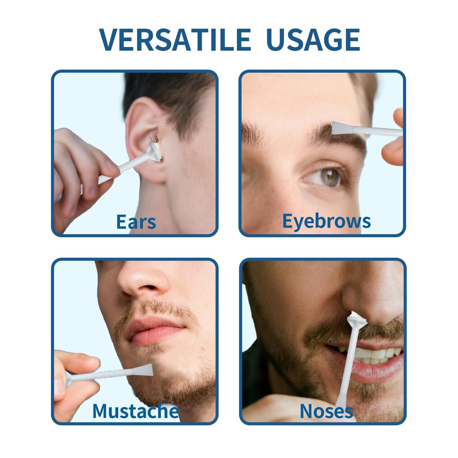 DecBlue DecBlue Nose Wax Sticks 50Pcs Nose Wax Applicator Sticks for Nostril Nasal Cleaning Ear Eyebrow for Men Women Painless Nose Hair Removal