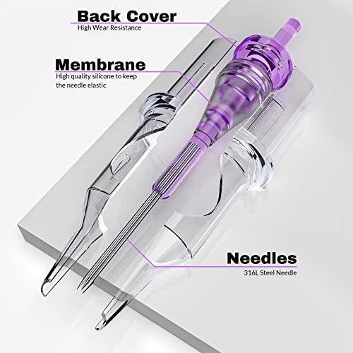 Wormhole Tattoo Wormhole Tattoo Cartridge Needles, 50pcs #10 Standard Mixed Sizes Disposable Tattoo Needles 5RL 7RL 9RL 5RS 7RS 9RS 15M1 21M1 15RM 21RM for Tattoo Pen Cartridge Machine (#10 RL&RS&M1&RM)
