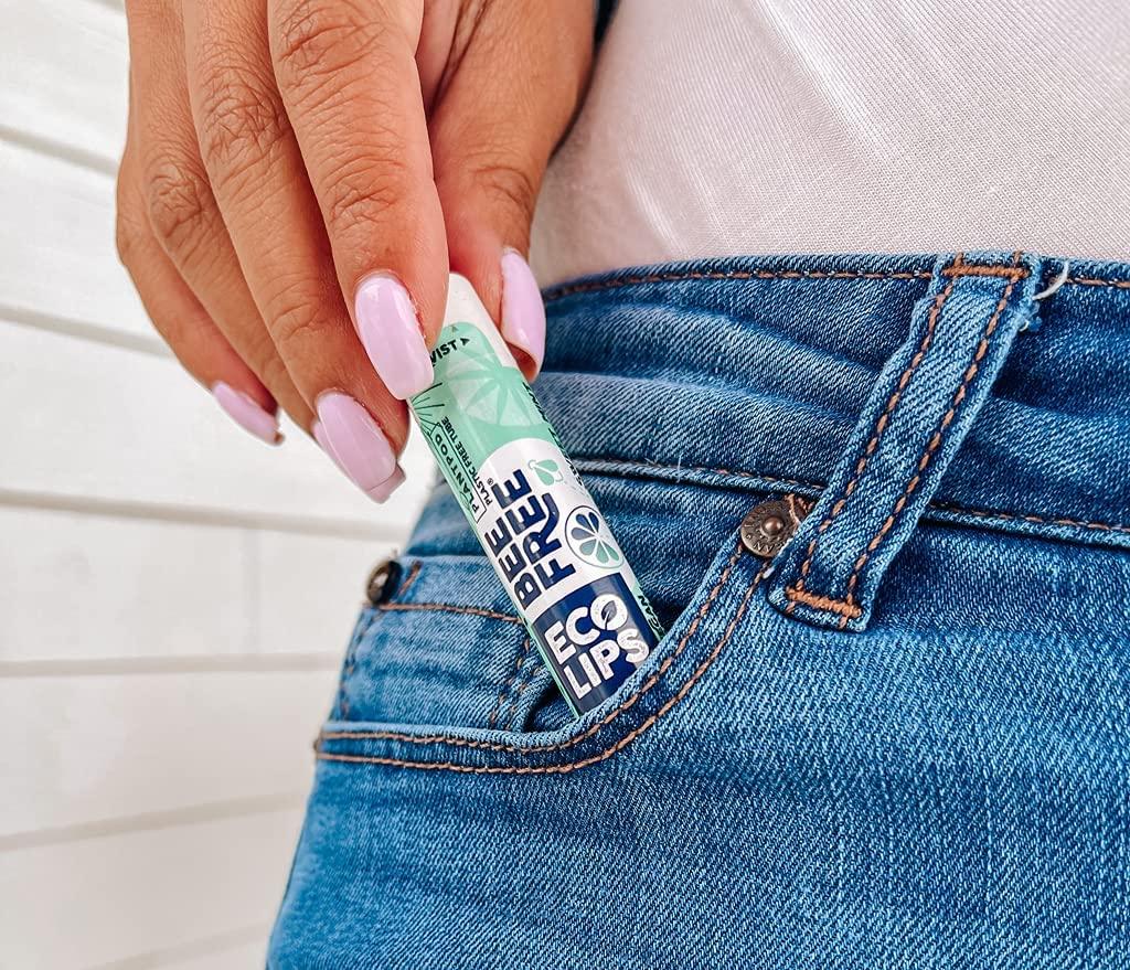 Eco Lips Eco Lips Bee Free Variety Pack Vegan Lip Balm | Candelilla Wax, Cocoa Butter & Coconut Oil Lip Care. Soothe & Moisturize Dry, Chapped Lips - 100% Plastic-Free Plant Pod Packaging - Made in USA