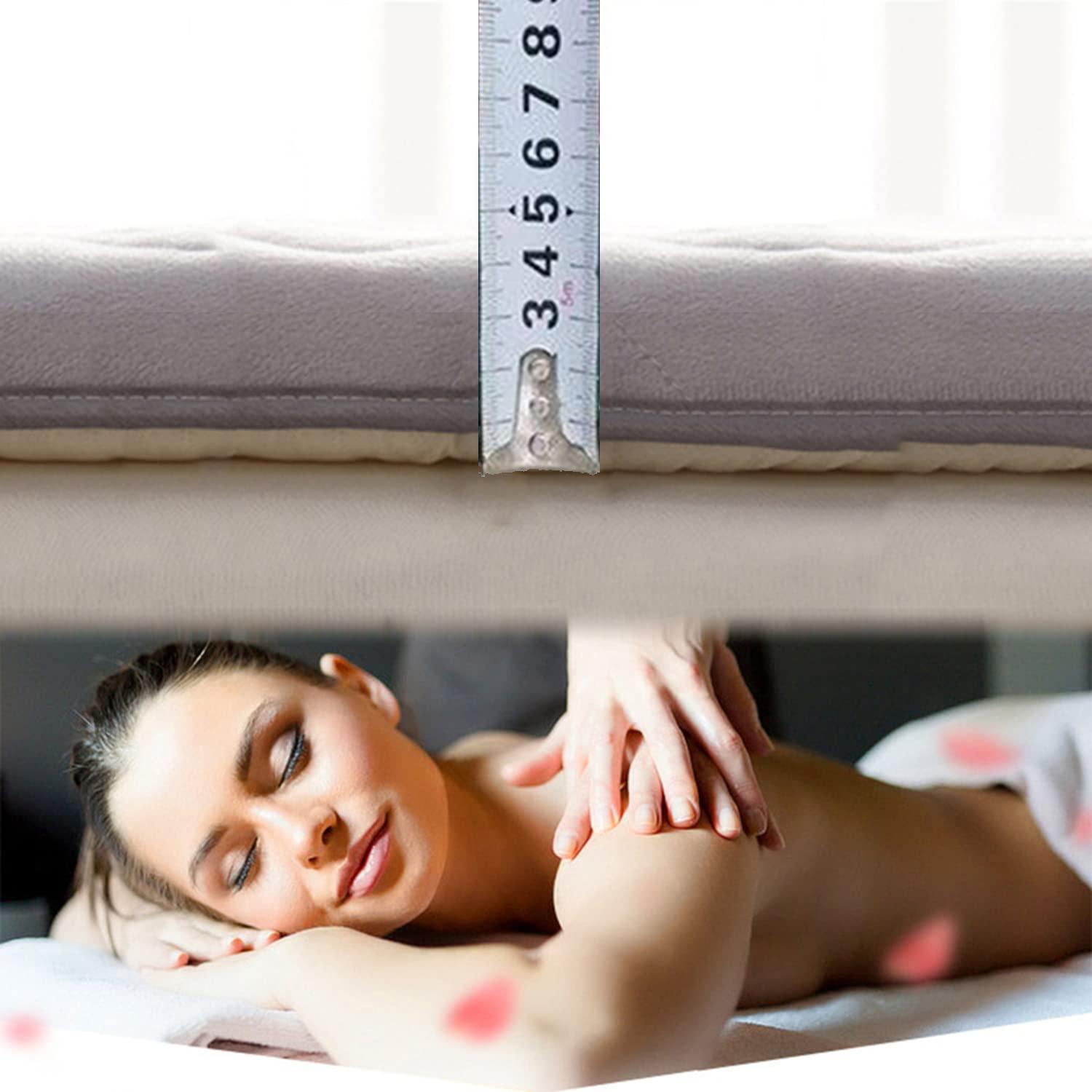 NinthAvenue Basics Spa Bed Mattress Topper Massage Accessories with Hole 4.5cm Thick Massage Table Cover Protector Salon Foam Mattress Topper for Lash Bed (Square/Round/Trapezoidal Head),Gray r,70x190cm