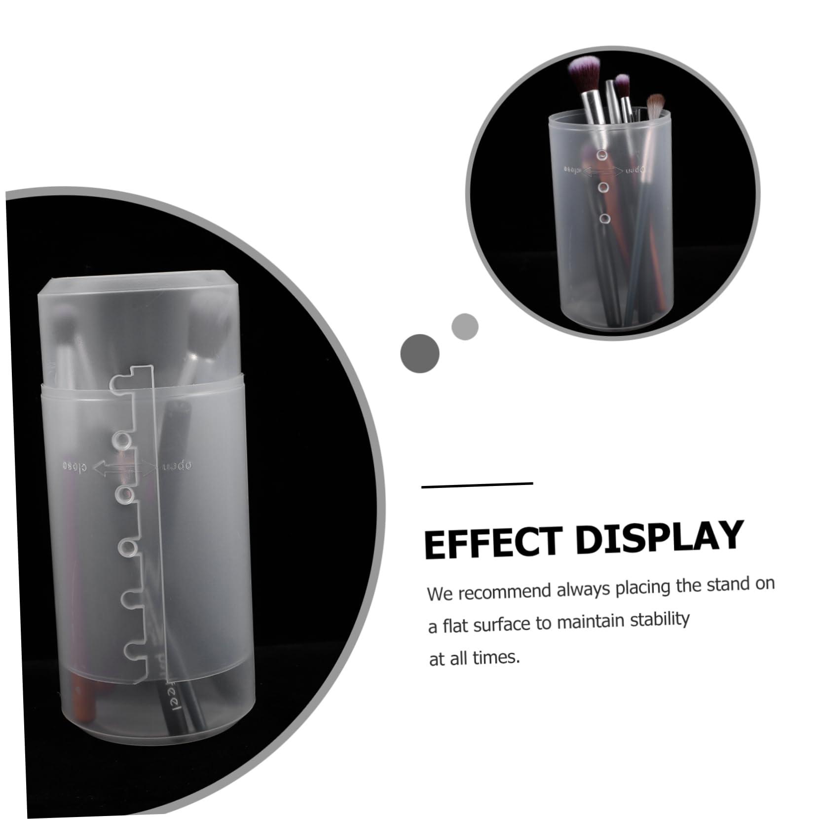 ABOOFAN ABOOFAN Elegant 3pcs Makeup Brush Holder Travel Case Lid Retractable Brush Organizers for Travel Dustproof Makeup Brush