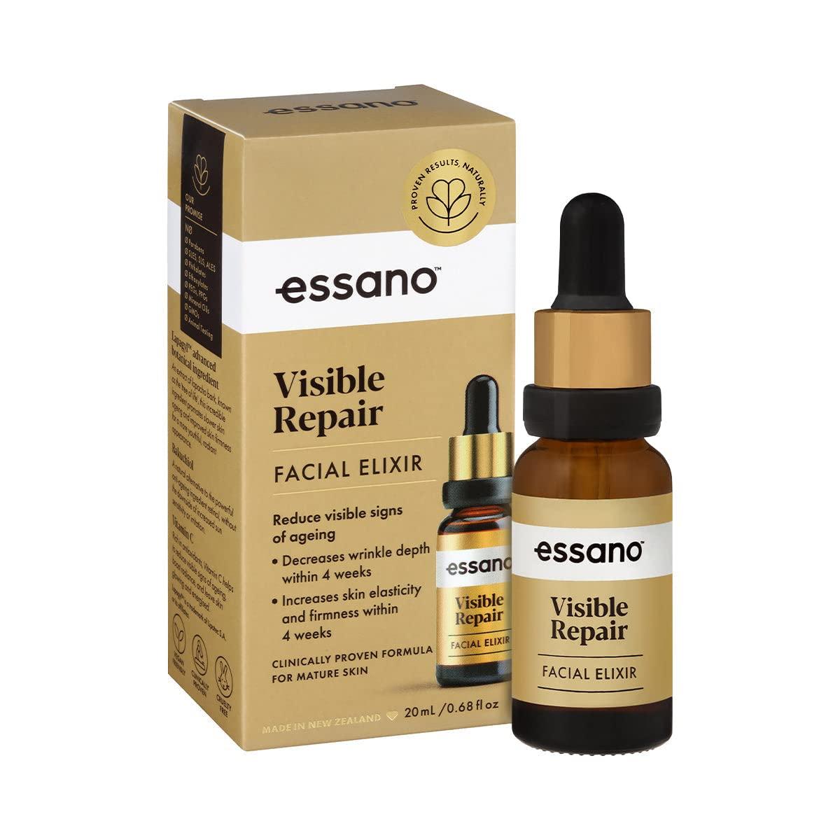 Essano Essano Visible Repair Elixir Face Serum, Face Oil Vitamin C Serum, Supports Anti Aging, Appearance of Fine Lines, Wrinkles, Cruelty Free, 20ml