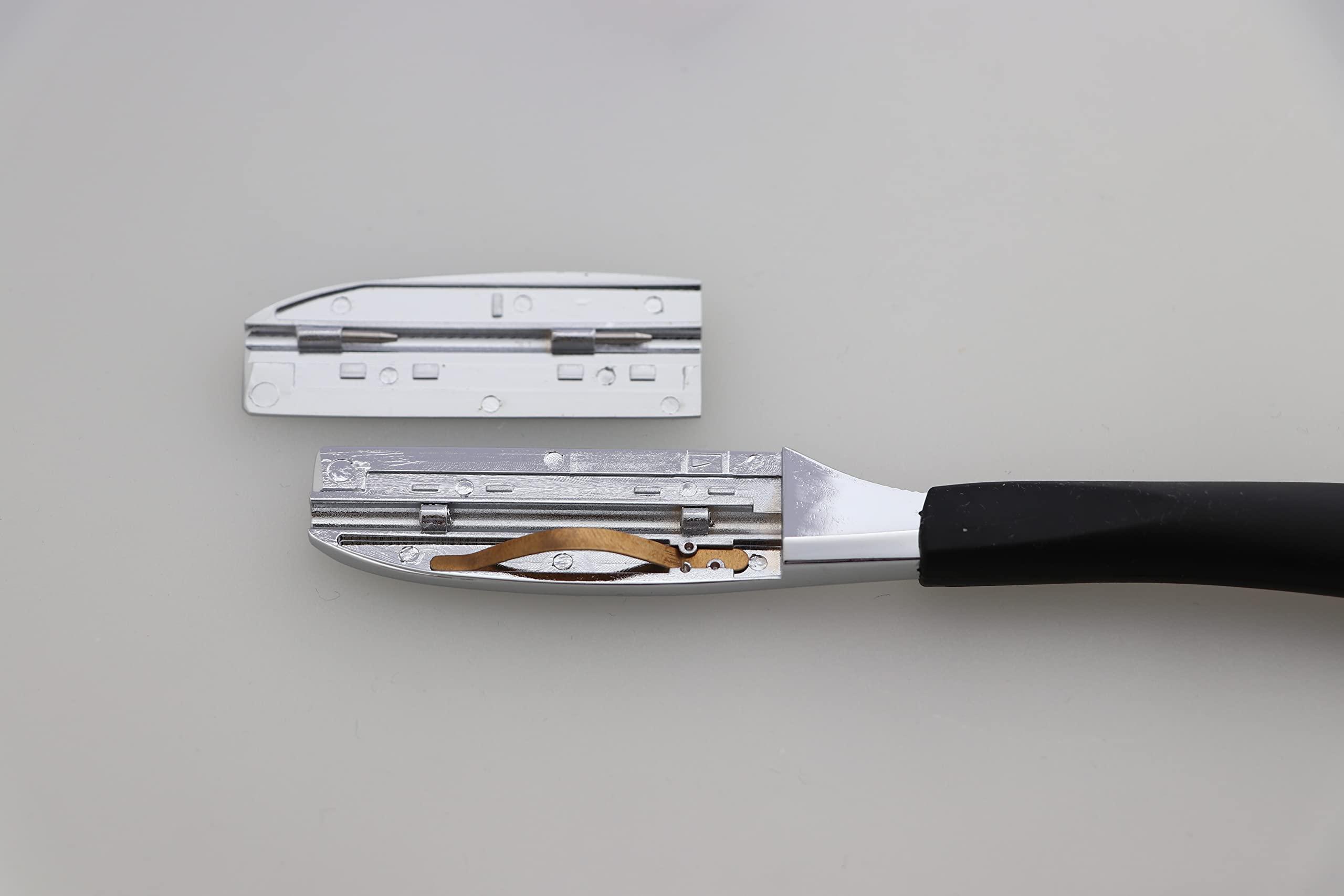 Sanguine Sanguine Men Shaving Razor, Japanese Shaving Razor, Non Folding Classic Razor with 20 Blades Cartridge (Made in The USA) - Complete Set