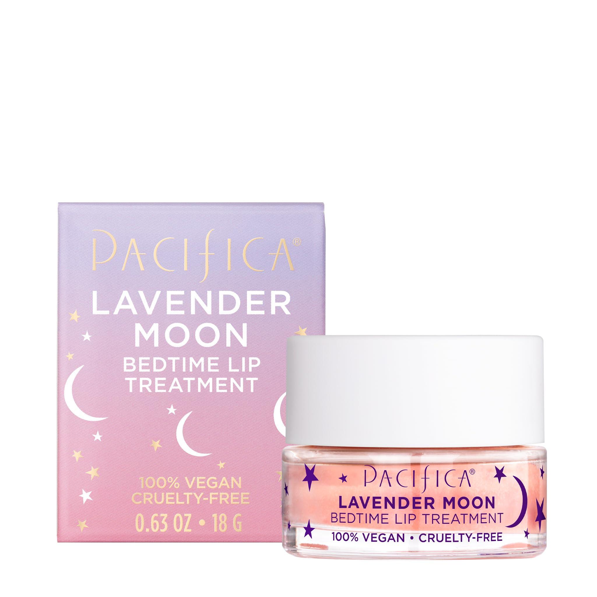 Pacifica Pacifica Beauty, Lavender Moon Bedtime Lip Treatment, Lip Mask for Chapped, Cracked, Dry, Wrinkled Lips, 100% Vegan and Cruelty Free , Clear , 0.63 Ounce (Pack of 1)