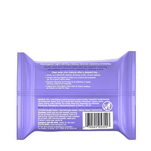 Neutrogena Neutrogena Makeup Remover Cleansing Towelettes Night Calming, 25 Count, 3pk