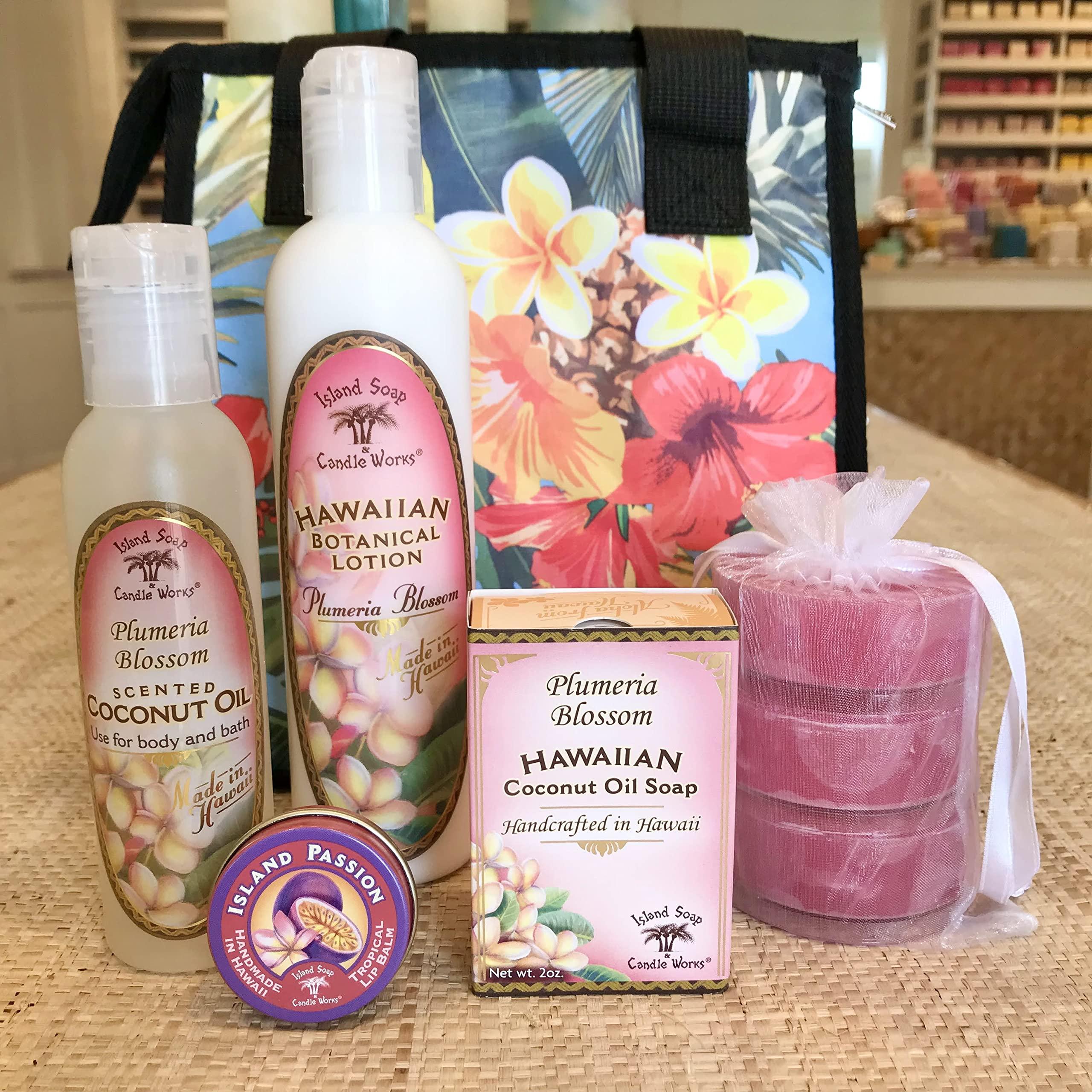 Island Soap & Candle Works Island Soap and Candle Works Plumeria Blossom Scented Body Lotion for Men and Women, Paraben Free Body Moisturizer - Hydrating Hawaiian Skincare - 8.5 Fl Oz. Bottle