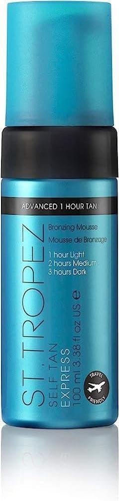 St.Tropez St.Tropez Self Tan Express Mousse, Fast Acting Fake Tan, Develops in 1-3 Hours, Streak-Free Finish, Vegan, Natural & Cruelty Free, 3.4 Fl Oz