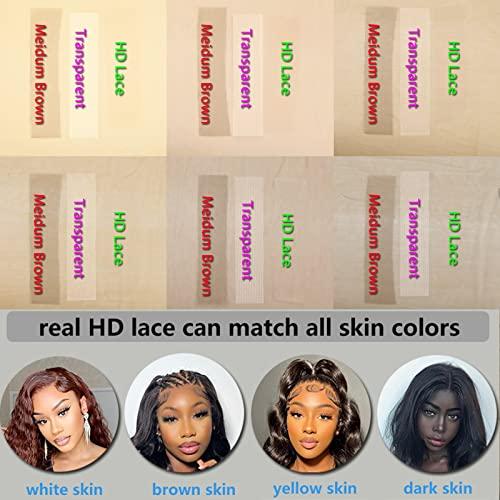 zigzag hair ZigZag Hair Loose Wave 5x5 HD Lace Closure Pre Plucked 4C Kinky Edges Hairline Curly Baby Hair Brazilian Virgin Human Hair Loose Deep Wave Swiss HD Lace Closure Free Part (18 Inch, Loose Wave)