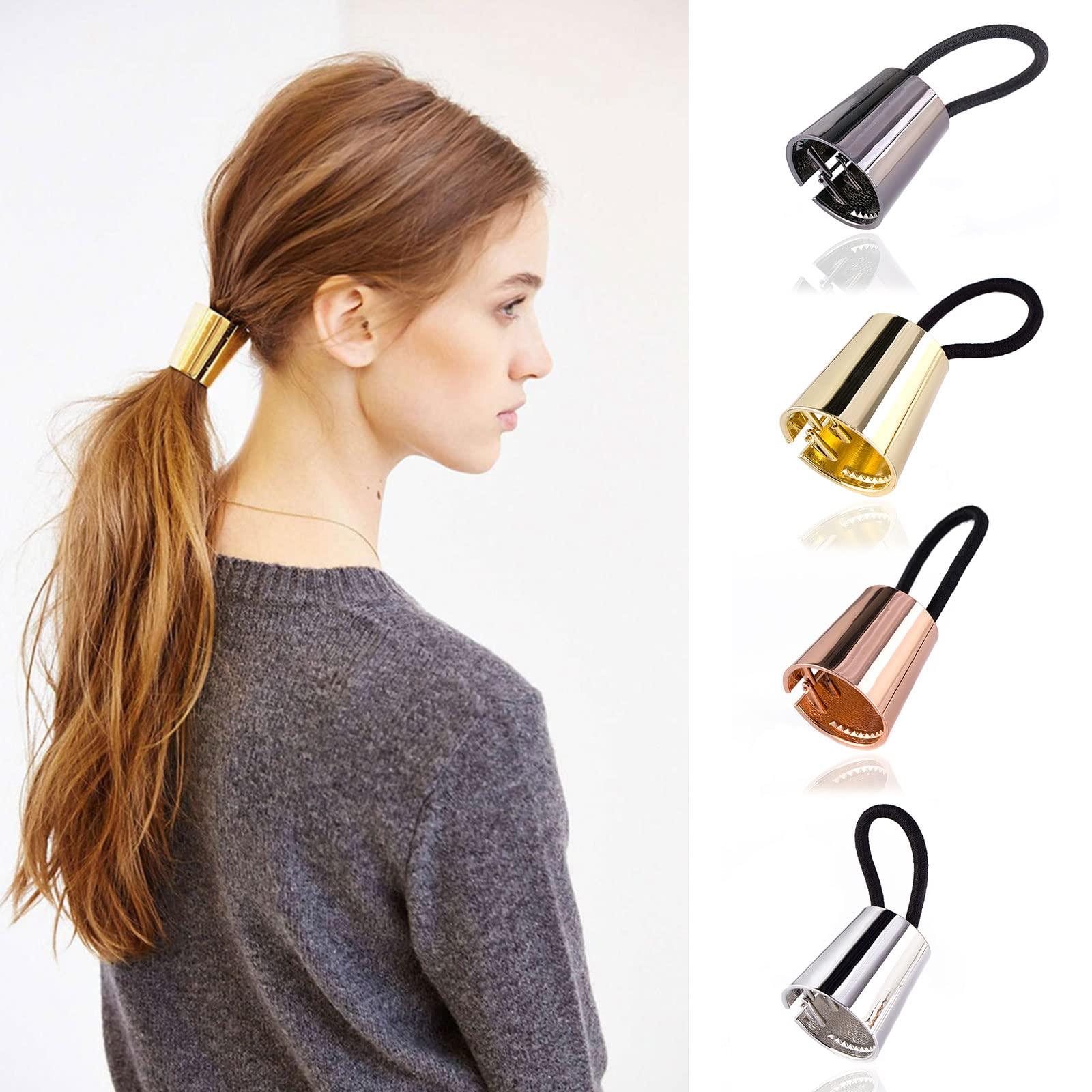 Sxett Trendy Cone Punk Ponytail Holder Women Hair Cuff Wrap Tie Band Rope Girls Hair Accessories Elastic Hairband Gift