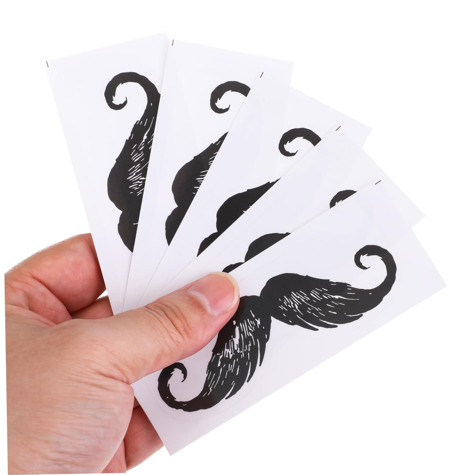 BELLIFFY BELLIFFY 50pcs Stickers Protector Waxing Kit Mens Sticking Stuffers Decals Remover Sticks Nose Wax Strips Wax Strips for Mustache Vinyl Decal Facial Tool Depilation Cleaning Kits Black Pp