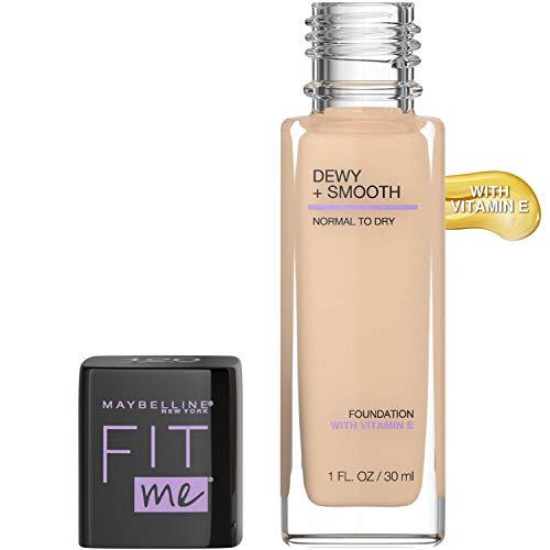 Maybelline New York Maybelline Fit Me Dewy + Smooth Foundation Makeup, Classic Ivory, 1 Count (Pack of 4)