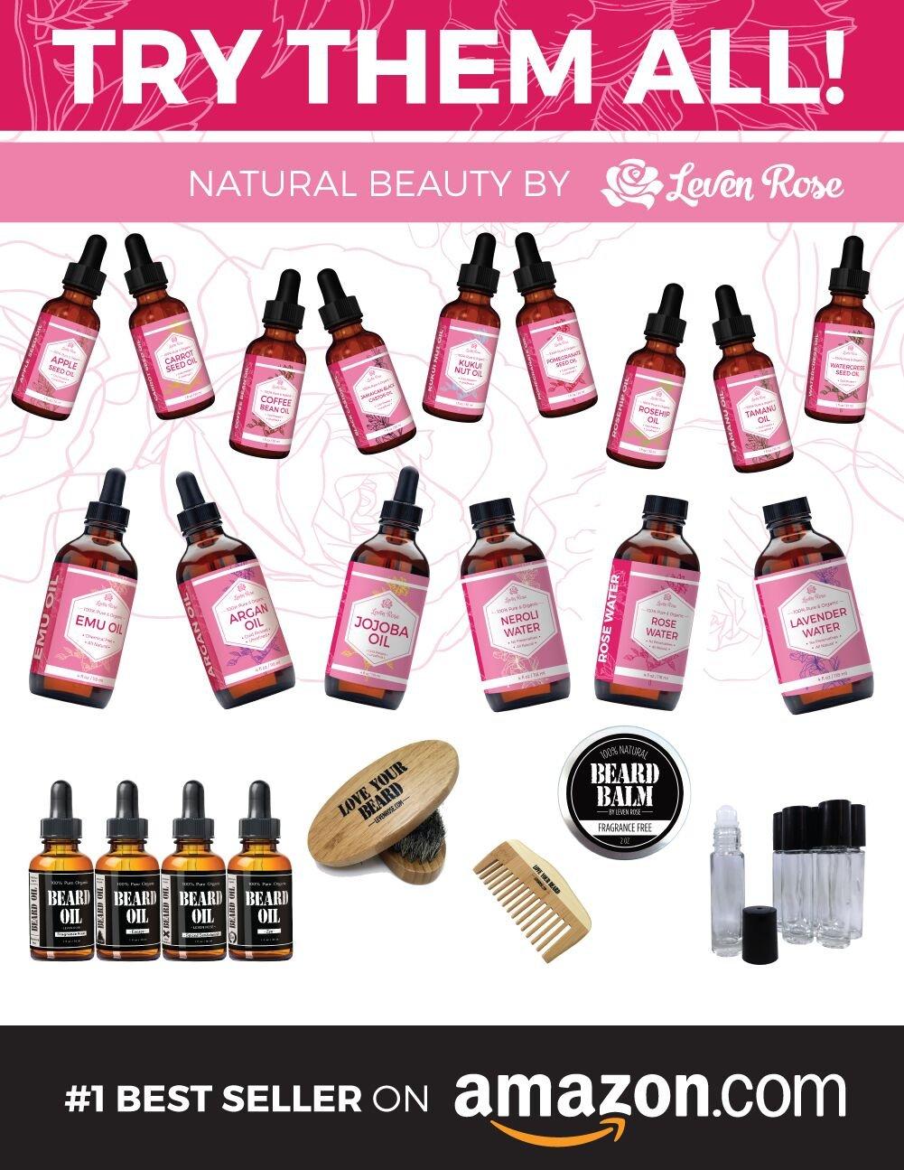 Leven Rose Leven Rose Red Raspberry Seed Oil Organic, 100% Natural for Face & Hands2 oz