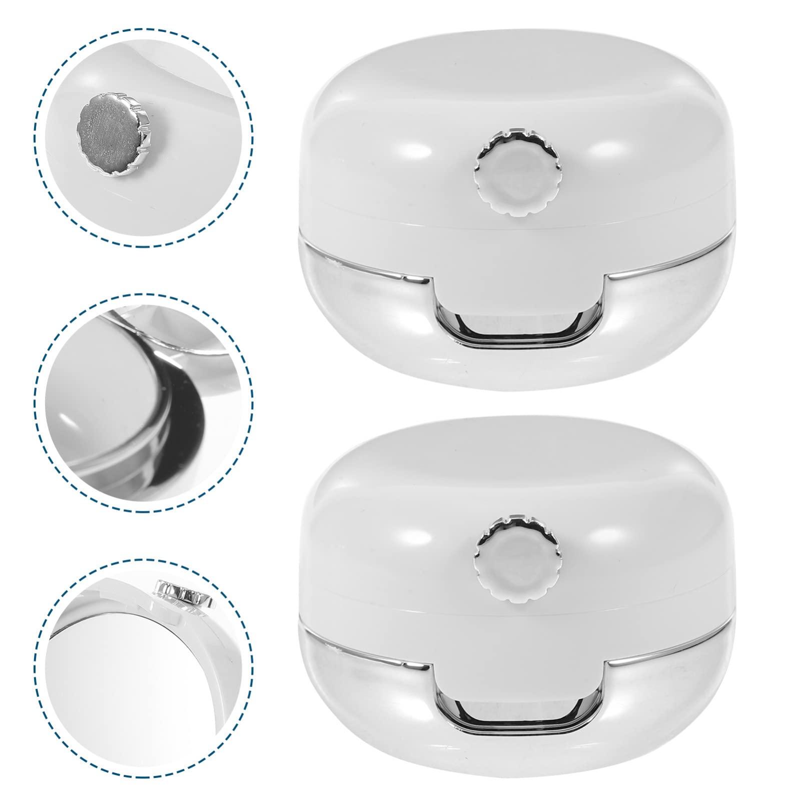 FRCOLOR FRCOLOR Lip Balm Containers Lip Mask Container Empty Sample Jars 2Pcs Lip Sleeping Mask Container Exfoliator Lips Balm Box Lip Gloss Case with Silicone Lip Brush Lip Makeup Applicator Containers