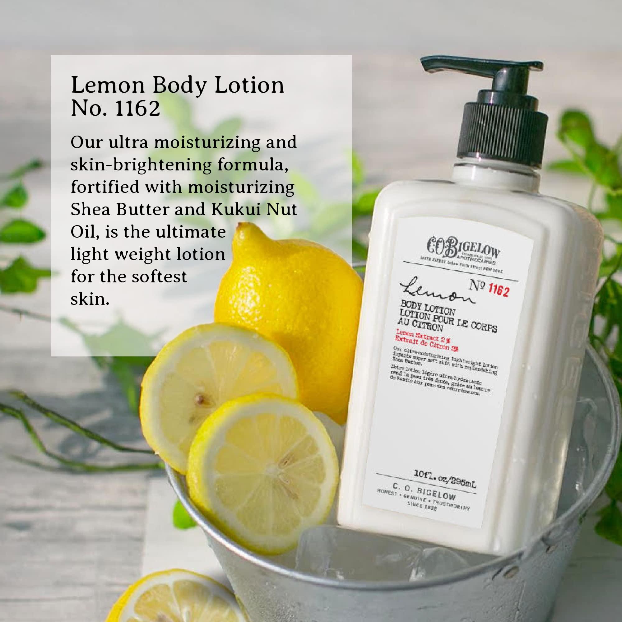 C. O. Bigelow C.O. Bigelow Apothecary Duo, Lemon Body Care Gift Box with Body Soap & Lotion, Gift Set of Two - Moisturizing Lotion & Liquid Hand Wash for Dry Skin - 10fl oz Each