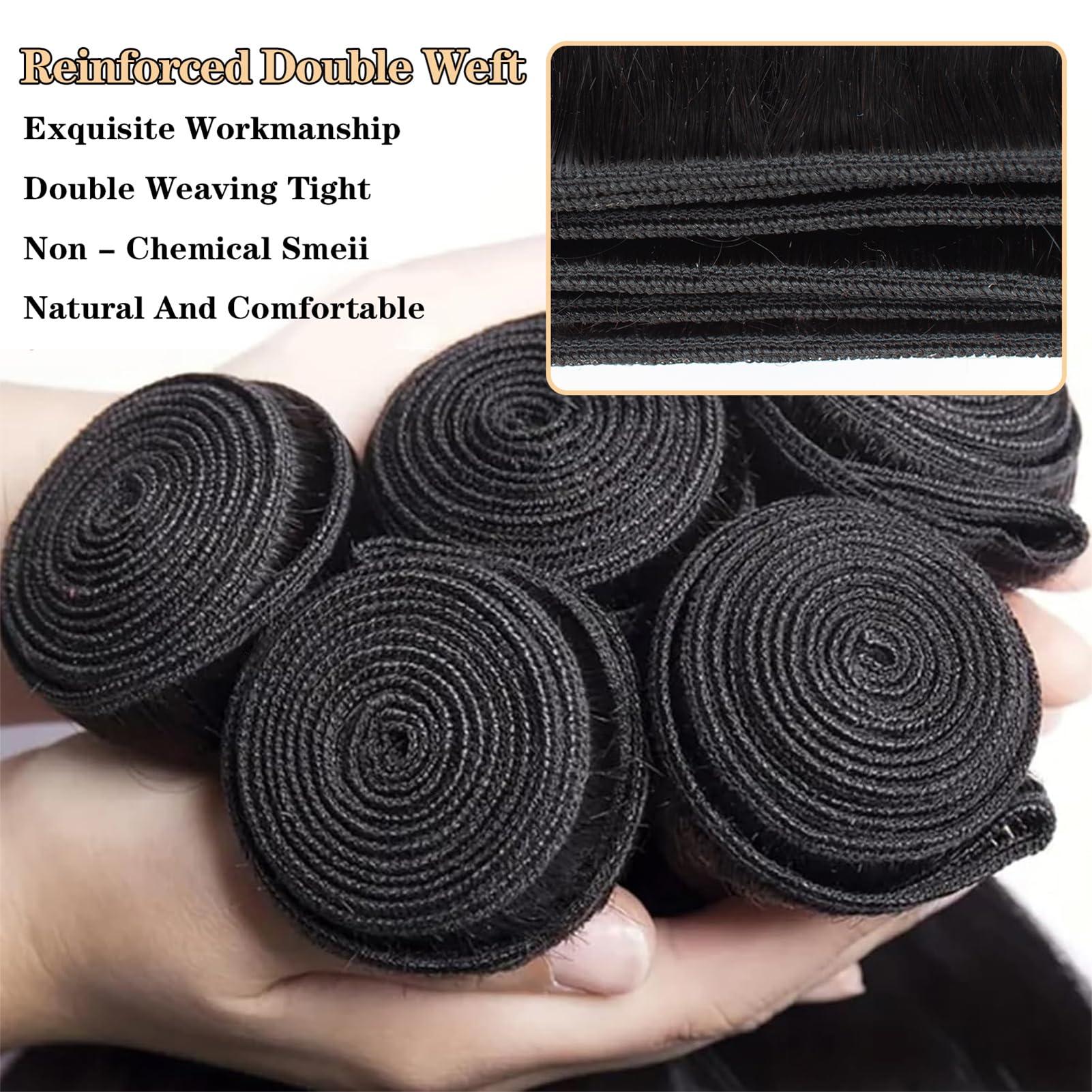 ROYAL IMPRESSION 12A Curly Bundles Human Hair with Closure (24 26 28+22\") Brazilian Curly Hair 3 Bundles with Closure 100% Unprocessed Virgin Kinky Curly Human Hair Weave Bundles with Closure Natural Color