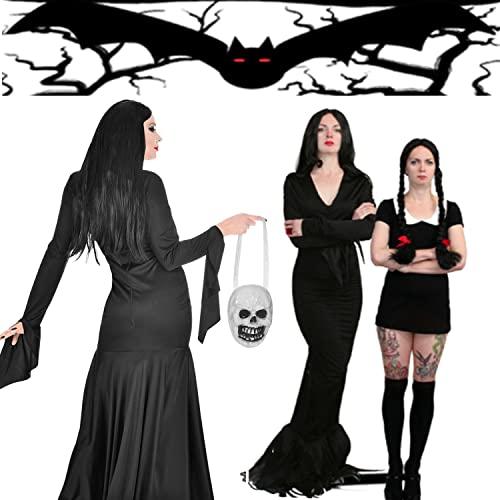 Coraline Coraline Long Black Wig Long Straight Middle Part Black Parting Halloween Costume Cosplay and Daily Wig (black)