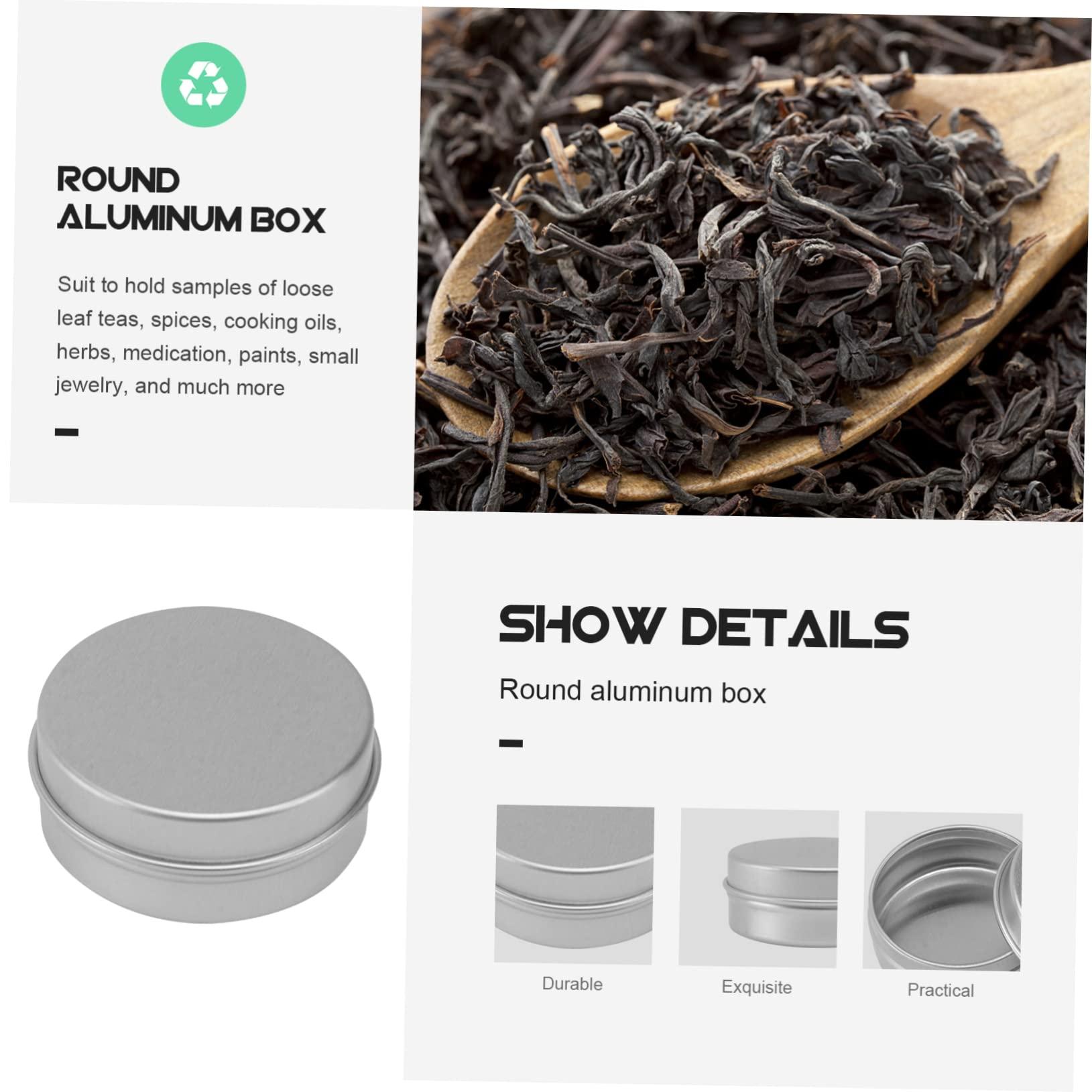 PAMINGONO PAMINGONO 15ml Aluminium Cosmetic Jar with Lid Travel Size Cream Container for Makeup Pomade Portable Empty Jar for Beauty Products