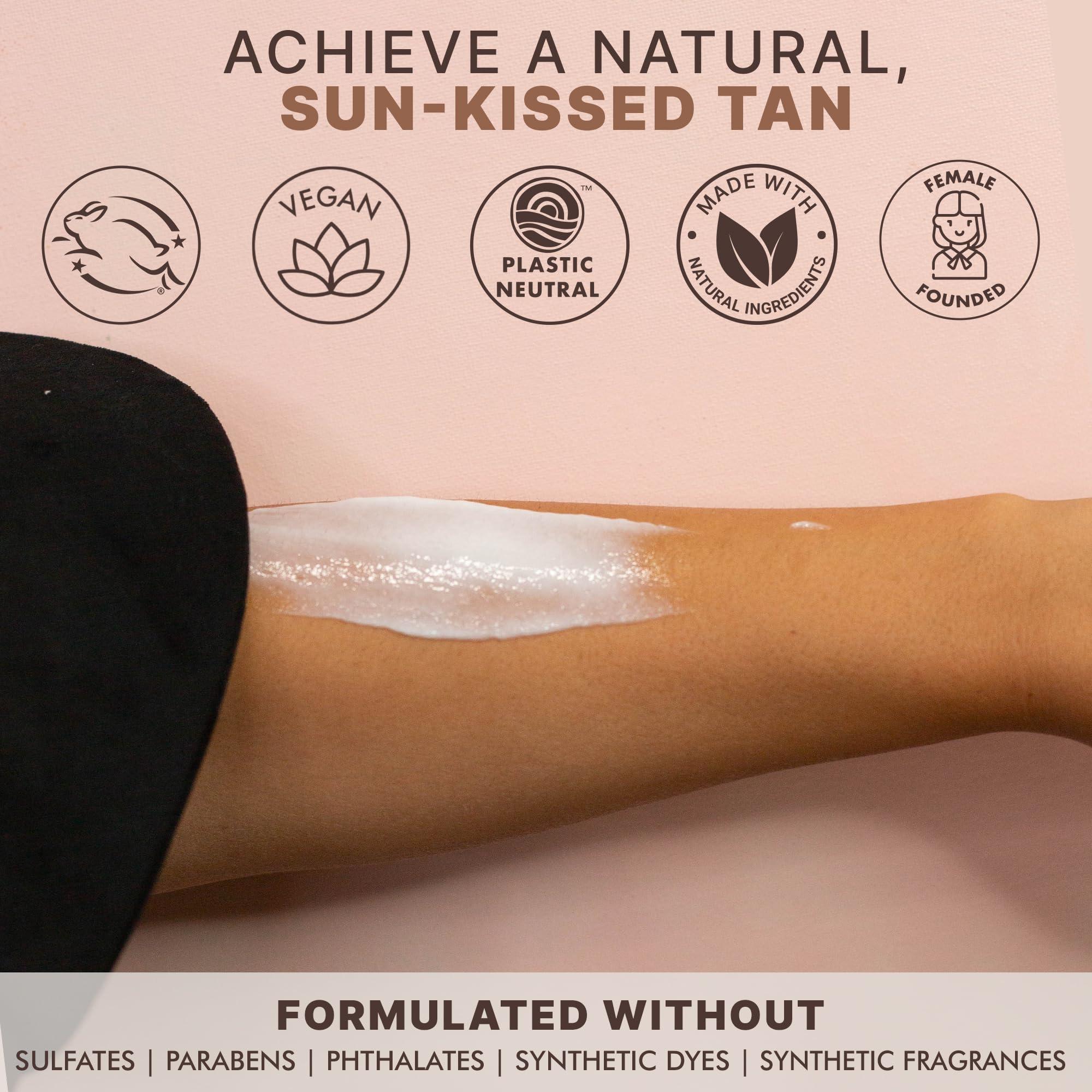 Beauty by Earth Tanning Lotion Self Tanner - USA Made with Natural and Organic Ingredients Non Toxic Sunless Browning Lotion, Best Gradual Tanner for Men and Women, Streak-Free Fake Tan, Fair to Medium