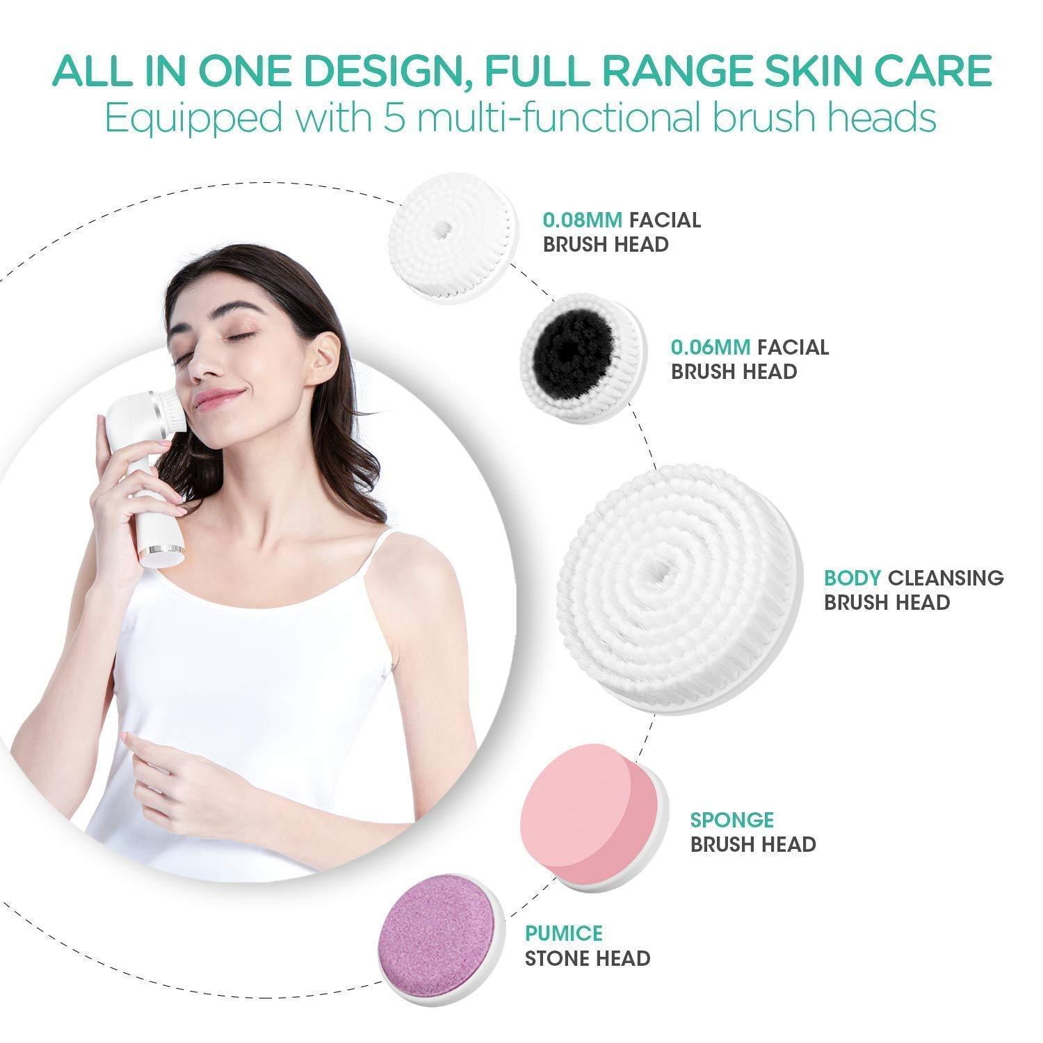 VOYOR VOYOR Blackhead Remover Pore Vacuum - Facial Cleansing Brush Rechargeable Face Spin Brush for Deep Cleansing