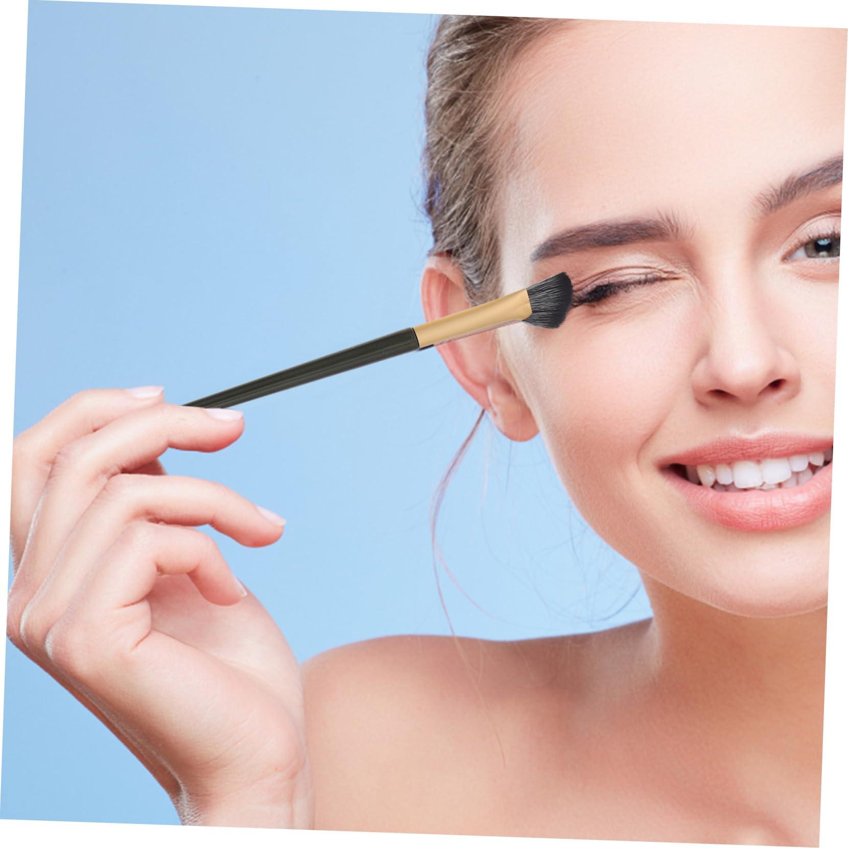 Beavorty Beavorty 6 Pcs Eye Brush Cosmetics Makeup Remover Scrubber Makeup Brush Holder Brow Gel Eyeliner Eyelash Curler Neutral Eyeshadow Palette Applicator Brush Lip Gloss Eye Shadow Brush Wood