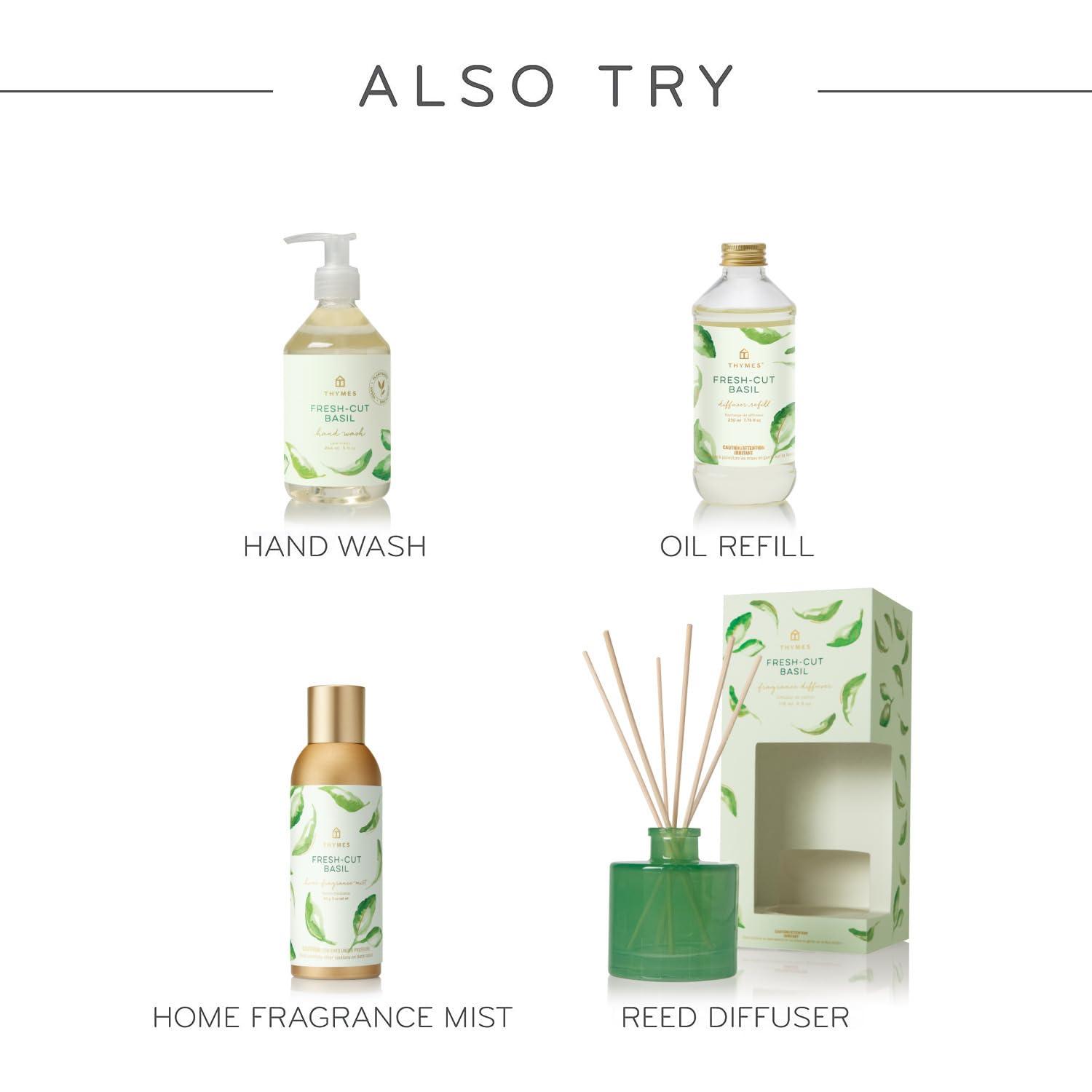 Thymes Thymes Moisturizing Hand Lotion for Dry Skin - Moisturizer for Beauty and Personal Care - Luxury Hand Lotion for Women & Men with Shea Butter & Aloe Vera (Fresh-Cut Basil, 9 fl oz)