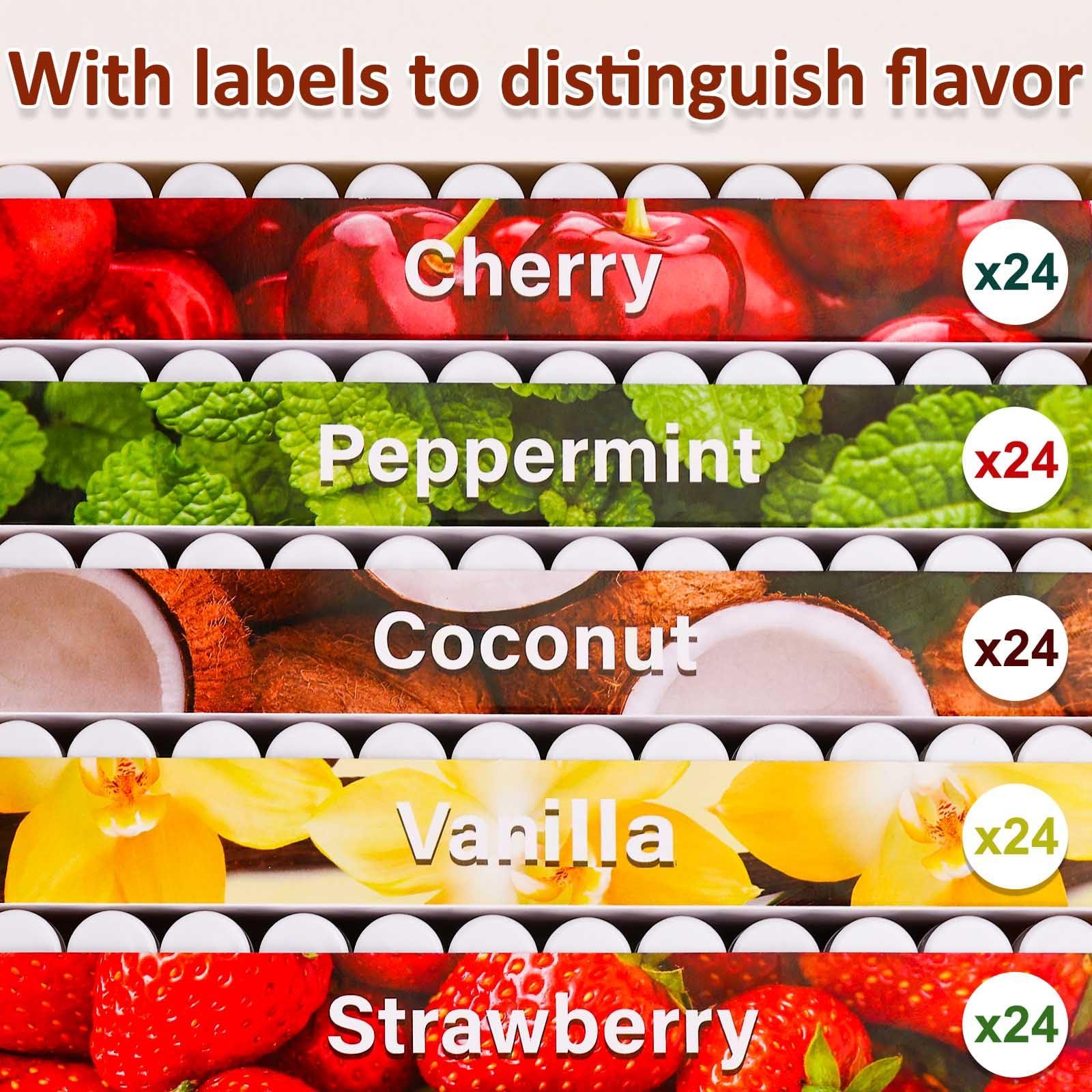 VISRIE VISRIE 120 Pack Lip Balm Unlabeled, Natural Lip Balm Bulk Blank Tube, Personalized Lip Balm for Party Favors and Gift Basket Filling, Wedding or Baby Shower-5 Flavors