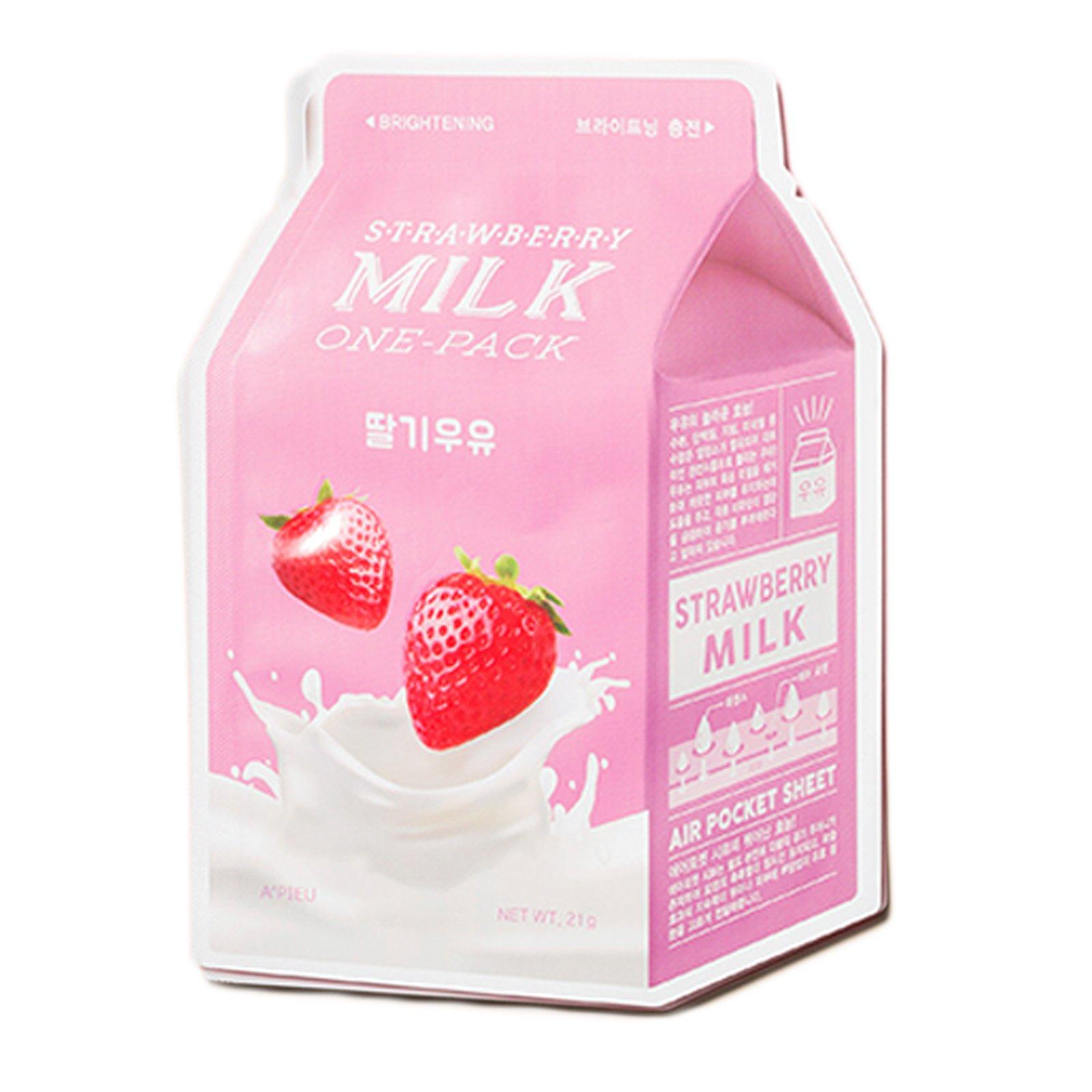 A'PIEU [10EA] A'PIEU Milk One-Pack Mask Sheet 21g (Strawberry 10EA)