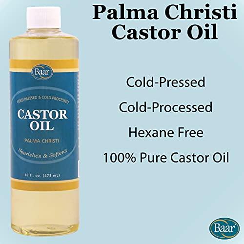 Baar Baar Castor Oil Packs Kit: Heating Pad with Auto Shut Off; Cold Pressed, Cold Processed, Hexane Free, Palma Christi Castor Oil; Reusable, Unbleached Wool Flannel Cloth; & Disposable Castor Oil Packs