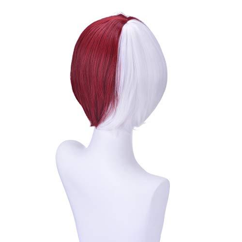 EpicCosplay EPIC COSPLAY WIGS Half-Half Silver Red Cosplay Anime Wig