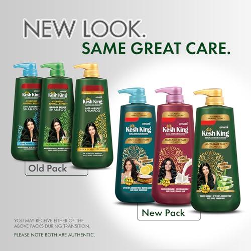 KESH KING KESH KING Anti Dandruff Shampoo | Ayurvedic Hair Cleanser with Curd & Lemon | Reduce Hairfall | Nourishes Itchy Scalp | Gives Smooth & Soft Hairs | 20.29 Fl Oz/600ml