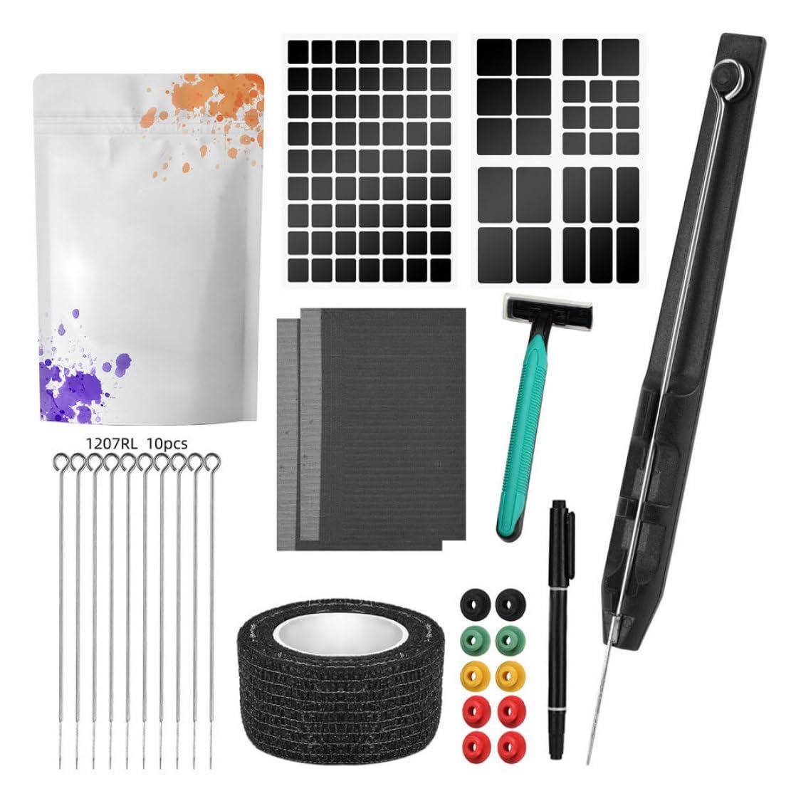 XUEYEGONGJI tattoo needles set Hand Poke and Stick Tattoo Kit Body Artist Template Sticker Needle Set with Bandage 7RL