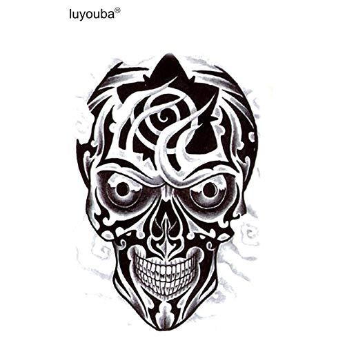 TTHUONG THATHU 200Pcs Skull Head Waterproof Temporary Tattoos Men Flash Tattoo Sticker Tatoo Sleeves Tatto