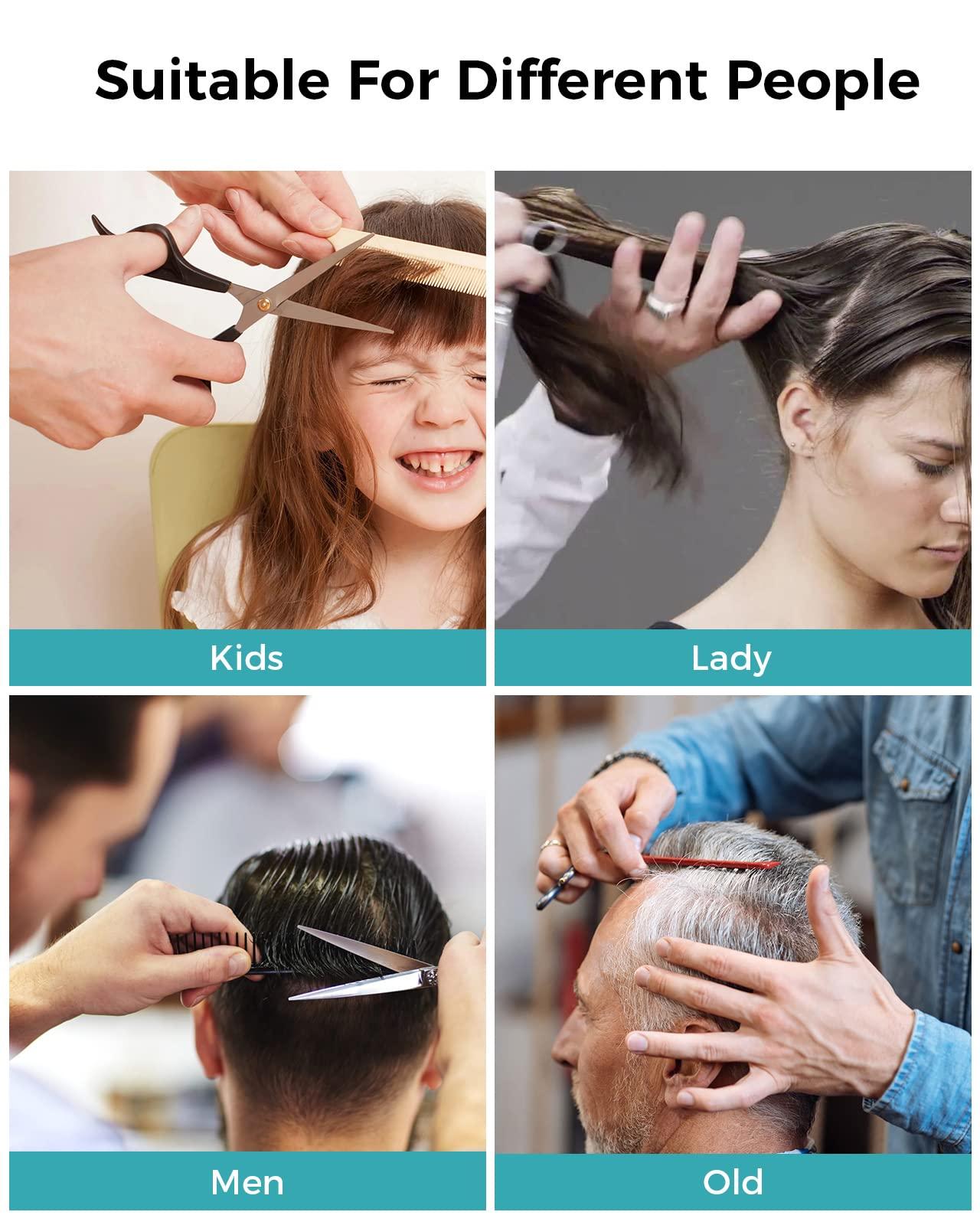 Double Love Santa Claus Barber Cape - Salon Hair Cutting Cape for Women,Men,Kids,Adults,Haircut Cape with Adjustable Elastic Neckline Hairdressing Stylist Cape Gown Accessories Winter Xmas Elk Grey Berry