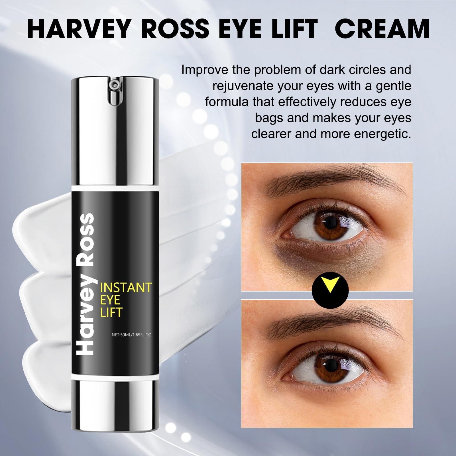 Kubot Harvey Ross Instant Lift Eye Cream, Harvey Ross effective Instant Eye Lift, Multi Action Firming Under Eye Cream, Under Eye Cream for Puffy Eye Bags Fine Lines, Specializes in Lifting The Eye Area